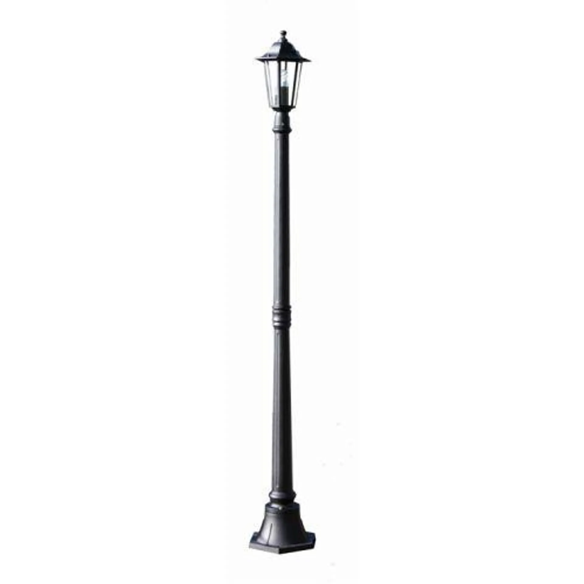 Farol jardin 1 foco 1,7mt-e27 1x60w aluminio negro orlando simon brico