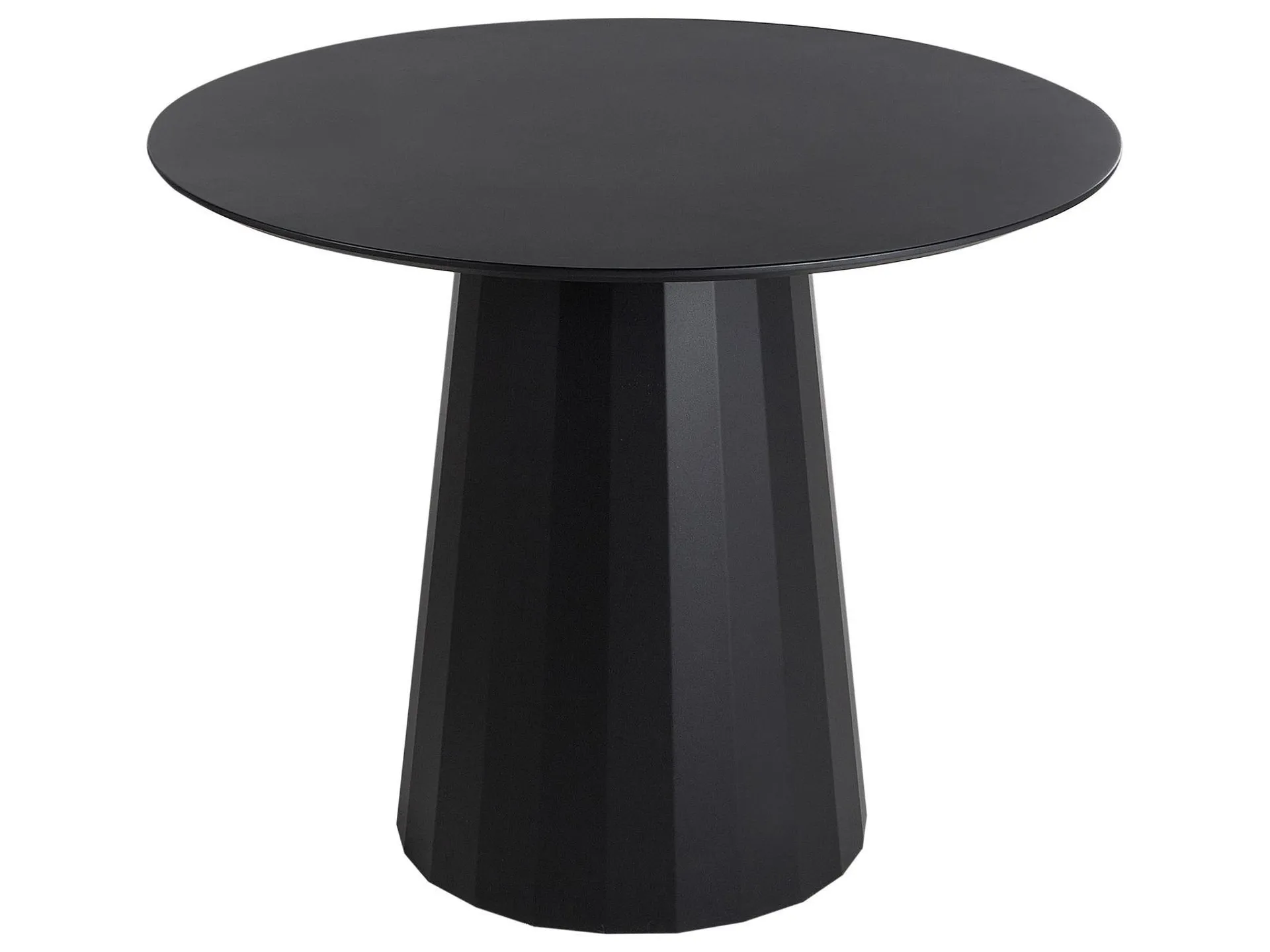 Mesa de comedor negra ⌀ 100 cm PLATO