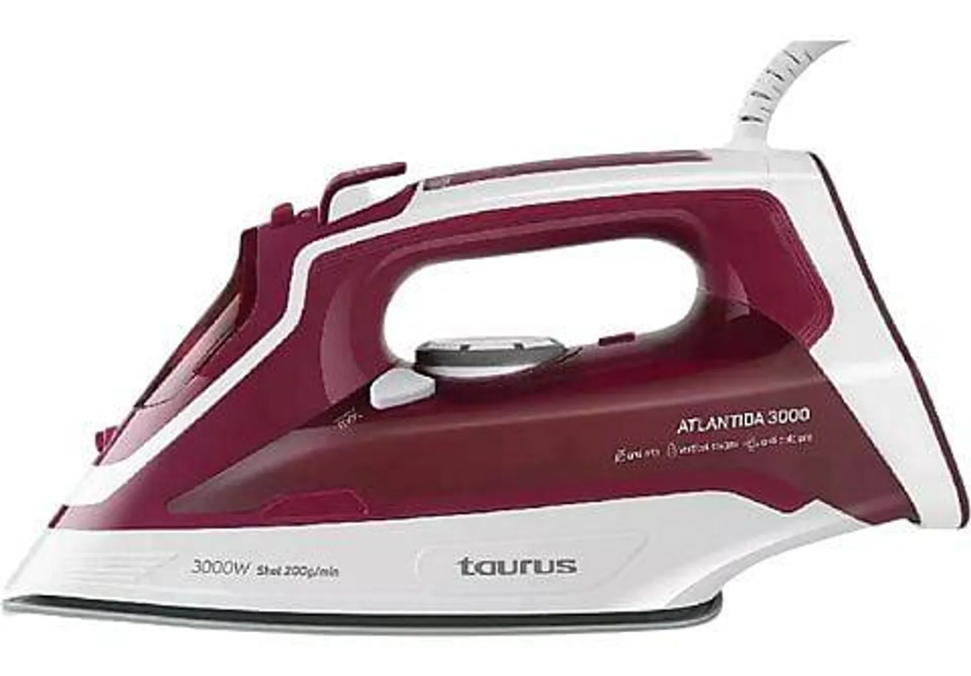 Plancha de vapor - Taurus Atlantida Titanium 3000, 40 g/min, Golpe vapor 200 g/min, Suela cerámica