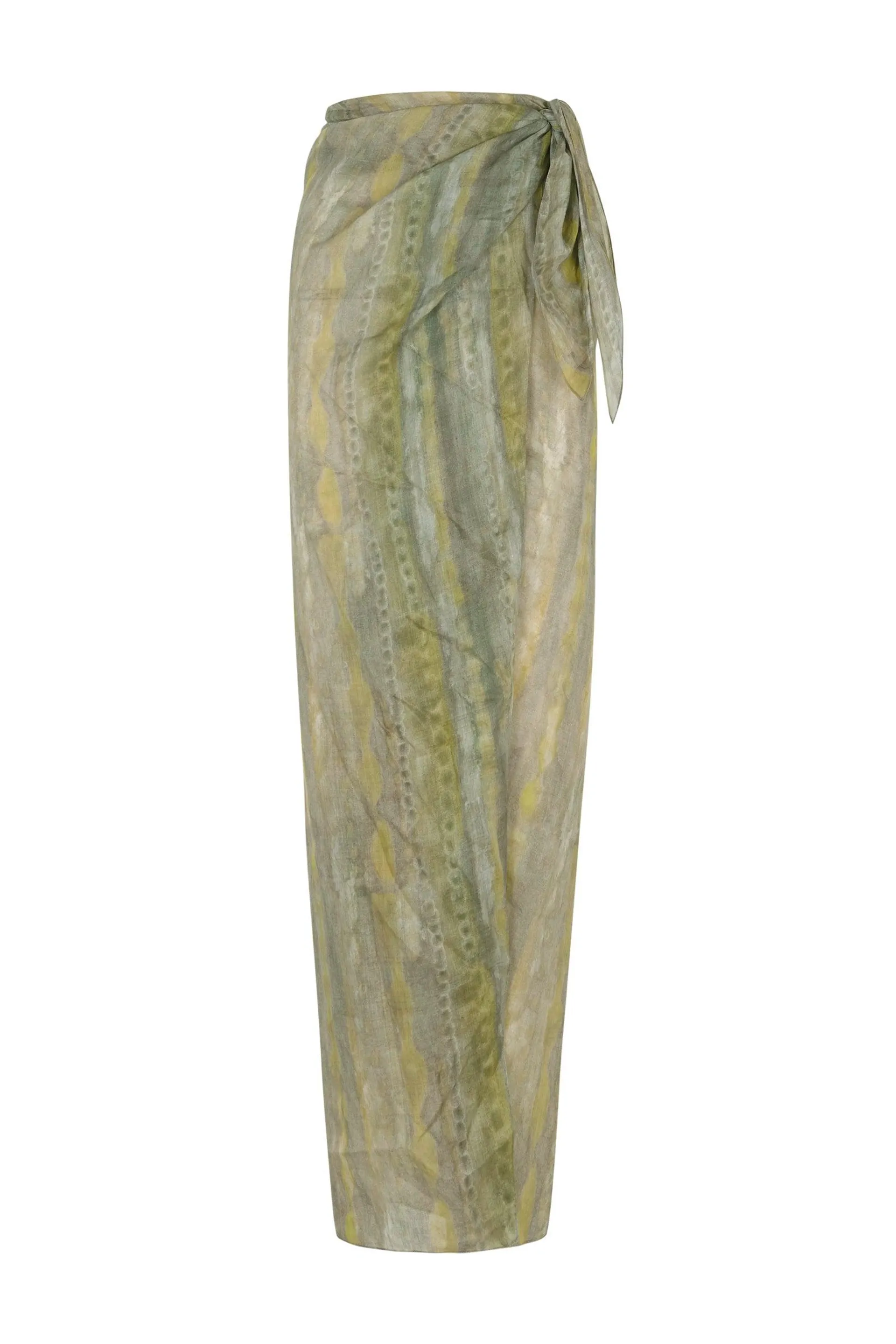 Jill, printed ramie sarong skirt