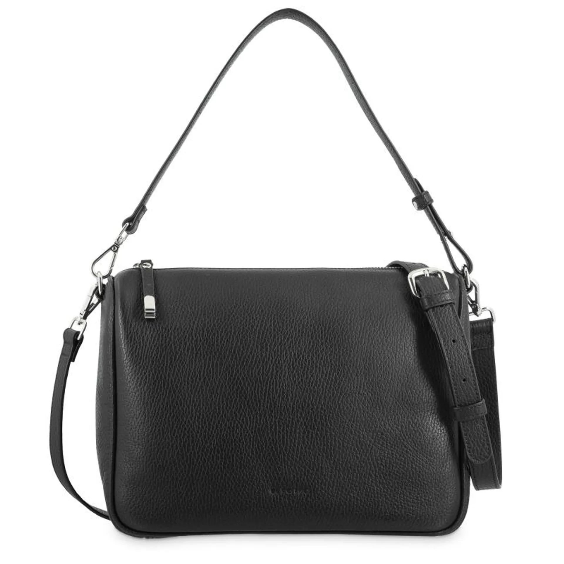 Bolso bandolera bowling piel vacuno color negro-Iris