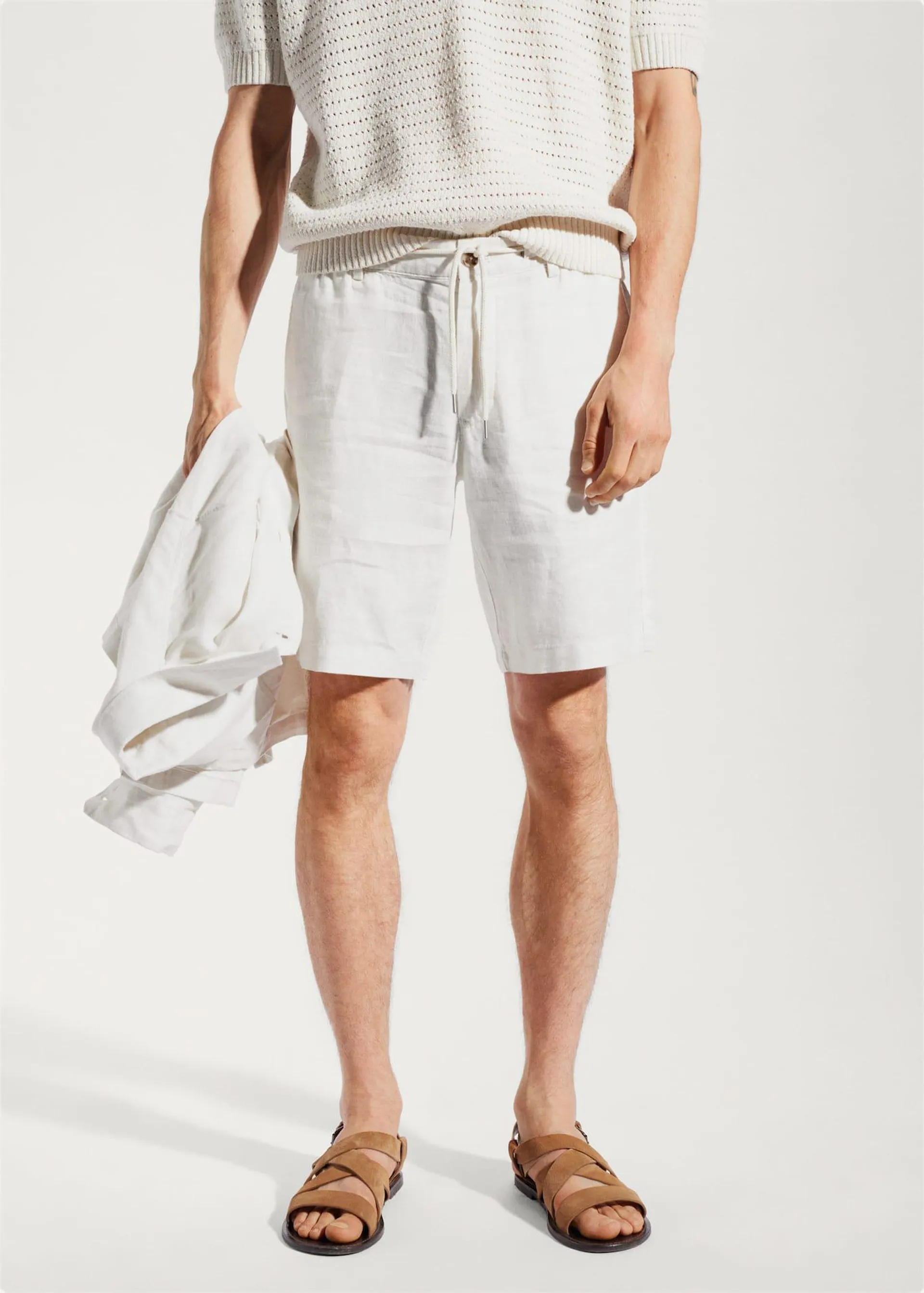 Bermudas 100% lino cordón