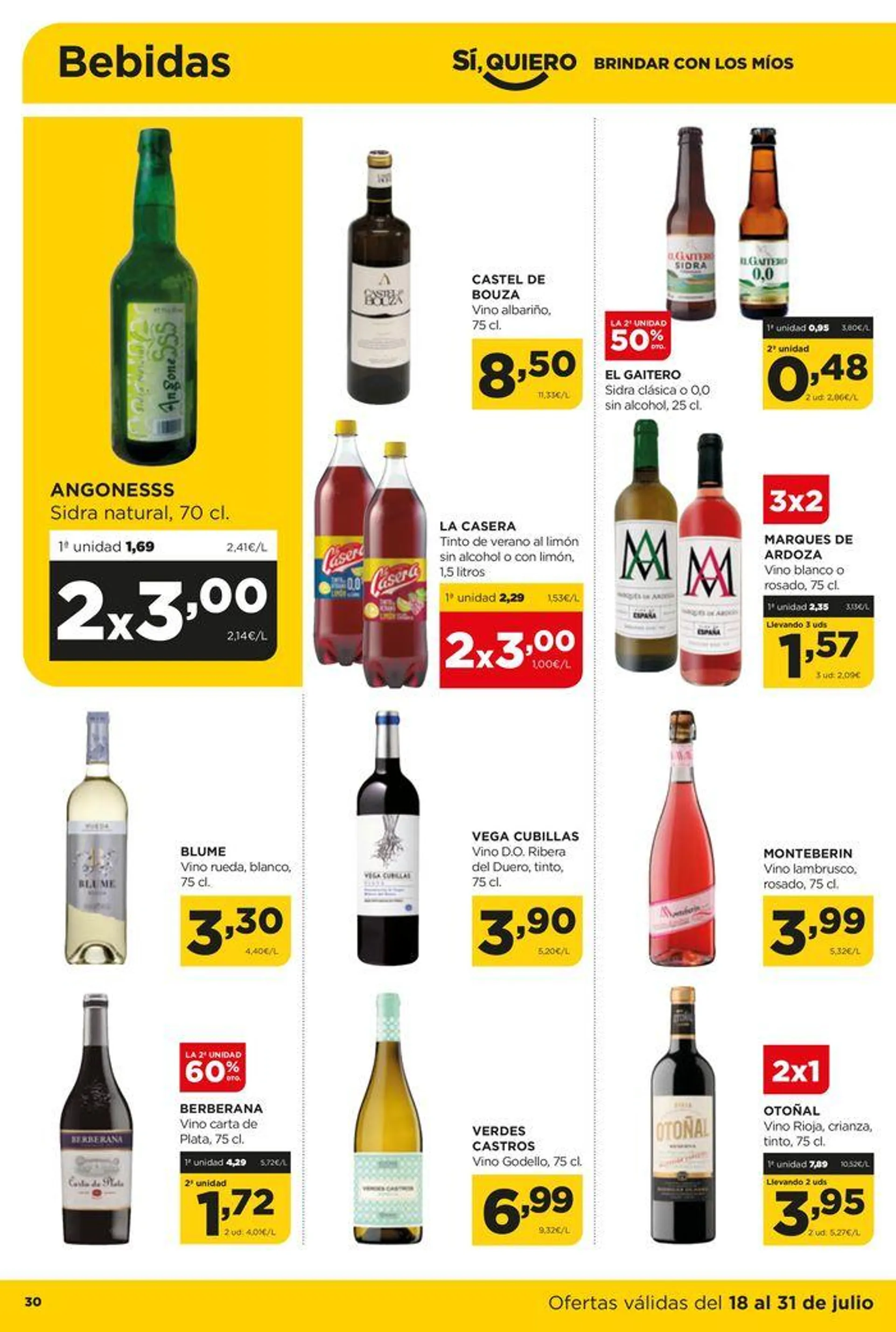 Ofertas válidas en Asturias del 18 al 31 de julio - 30