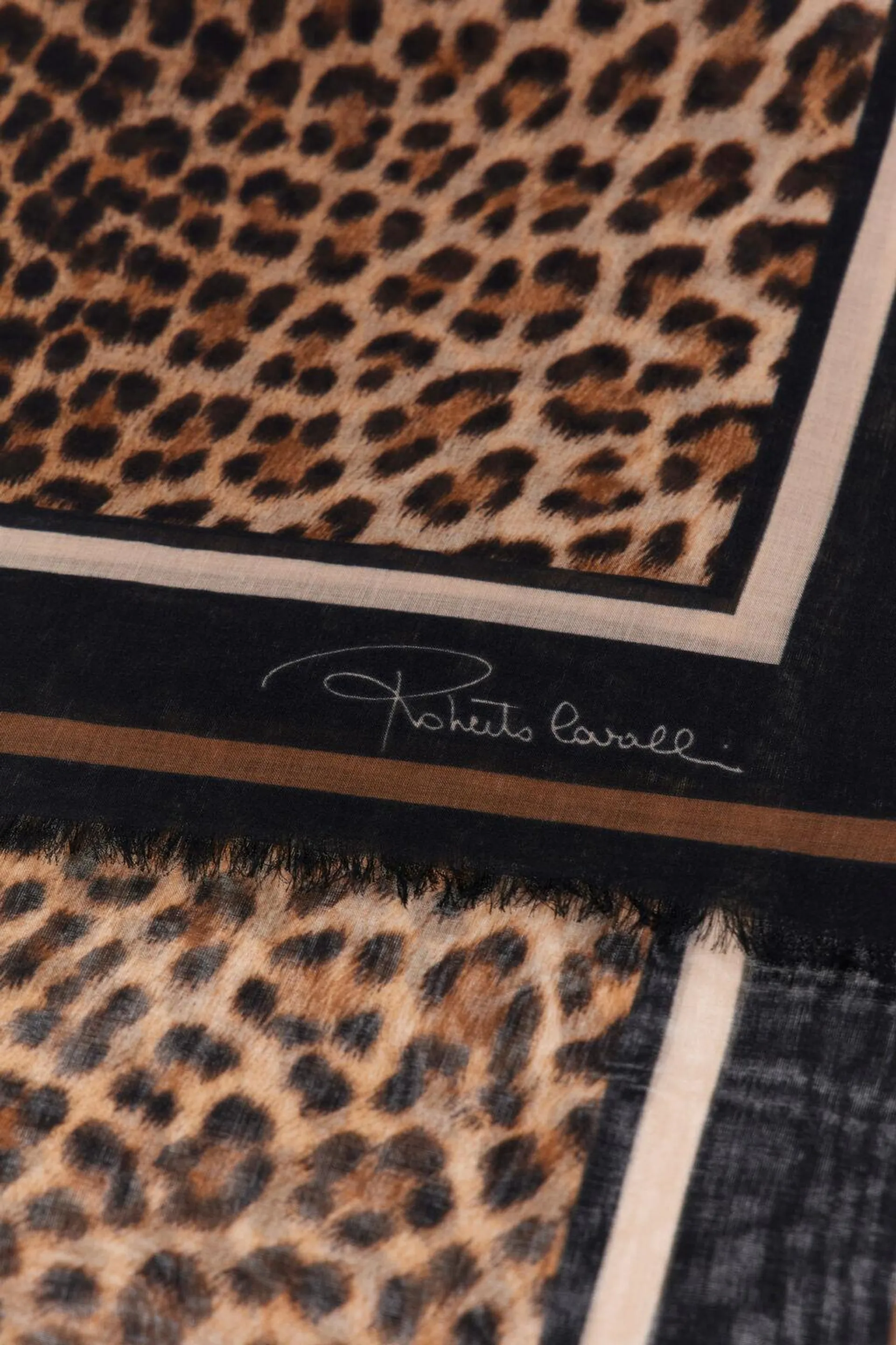 Roberto Cavalli Stole with Giaguaro Heritage print