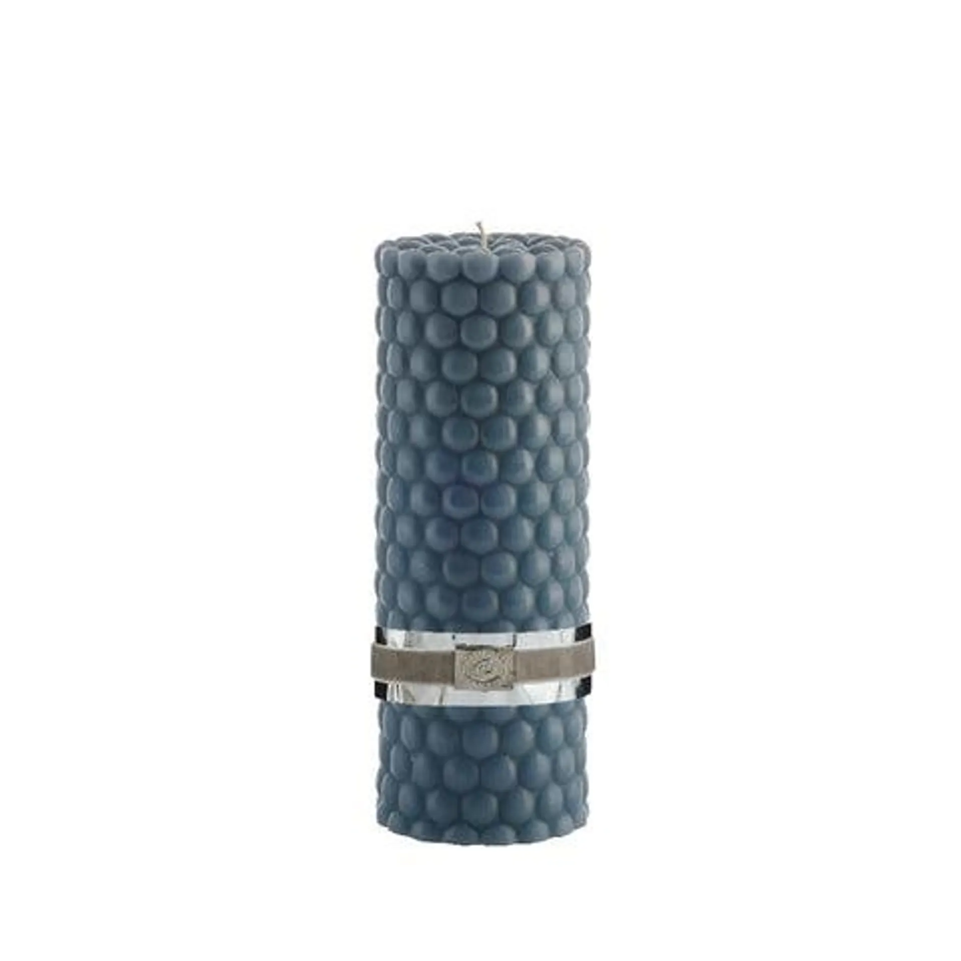 Dotsie pillar candle H20 cm. blue