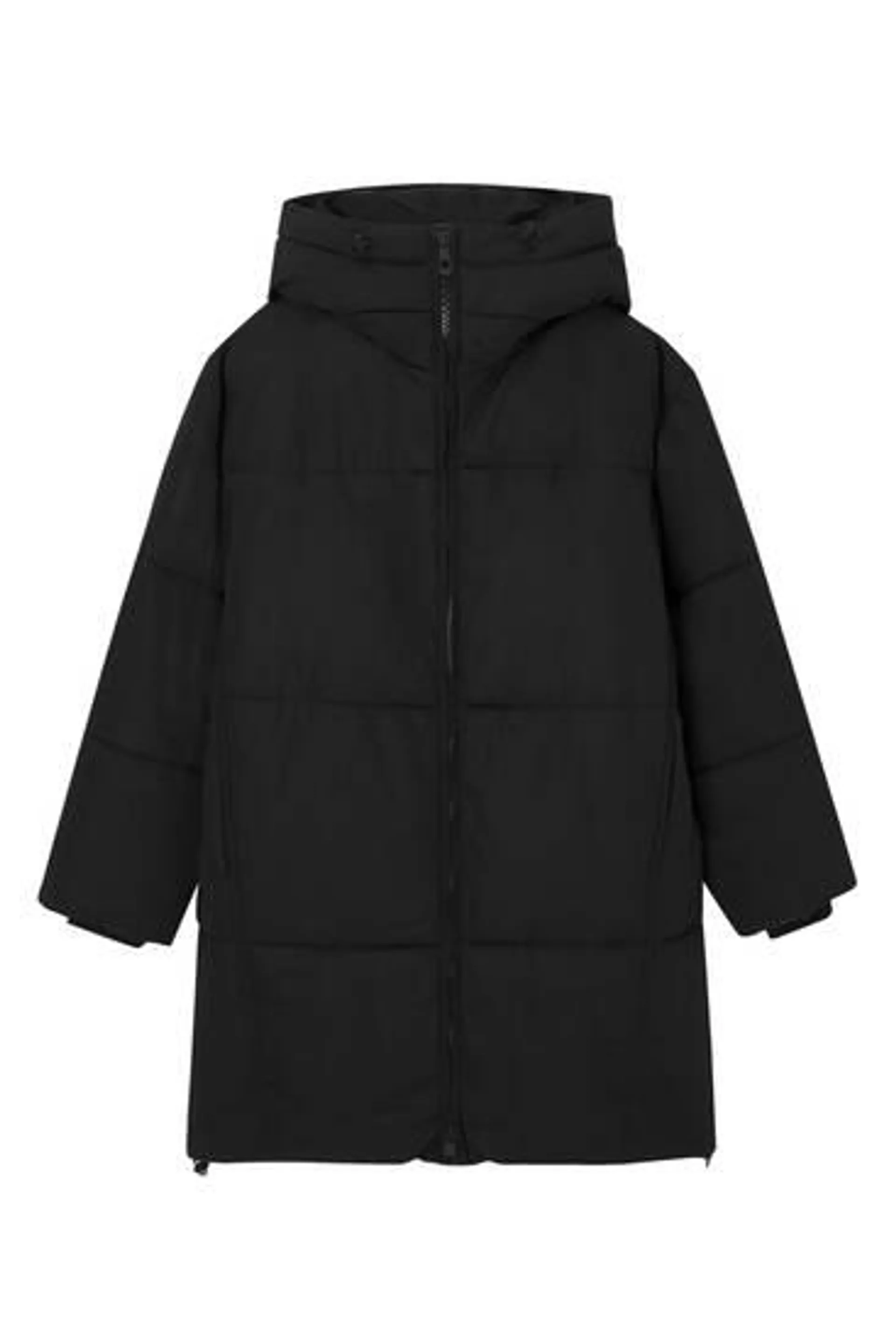 Long oversize puffer coat