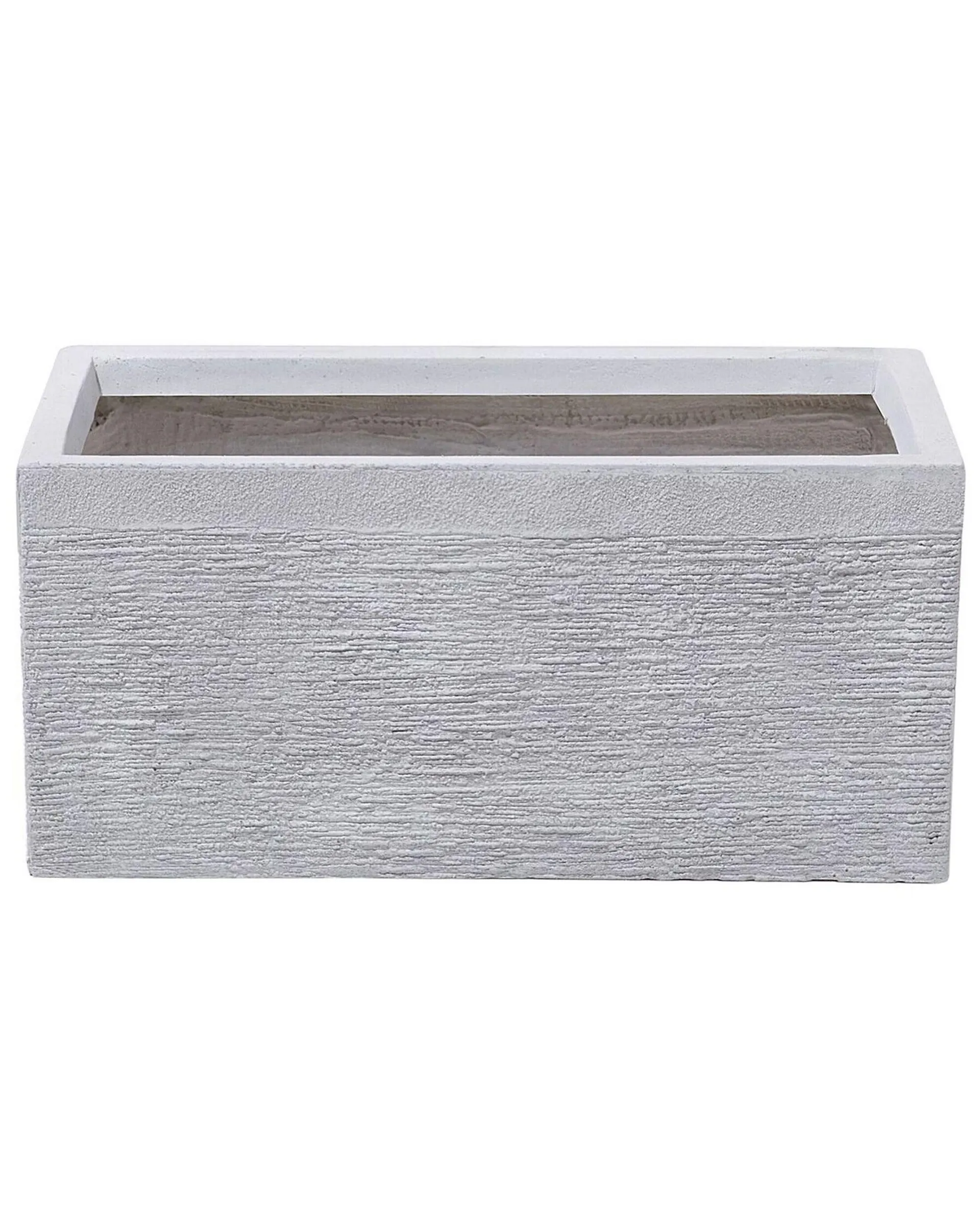 Maceta rectangular blanca 50x23x24 cm MYRA