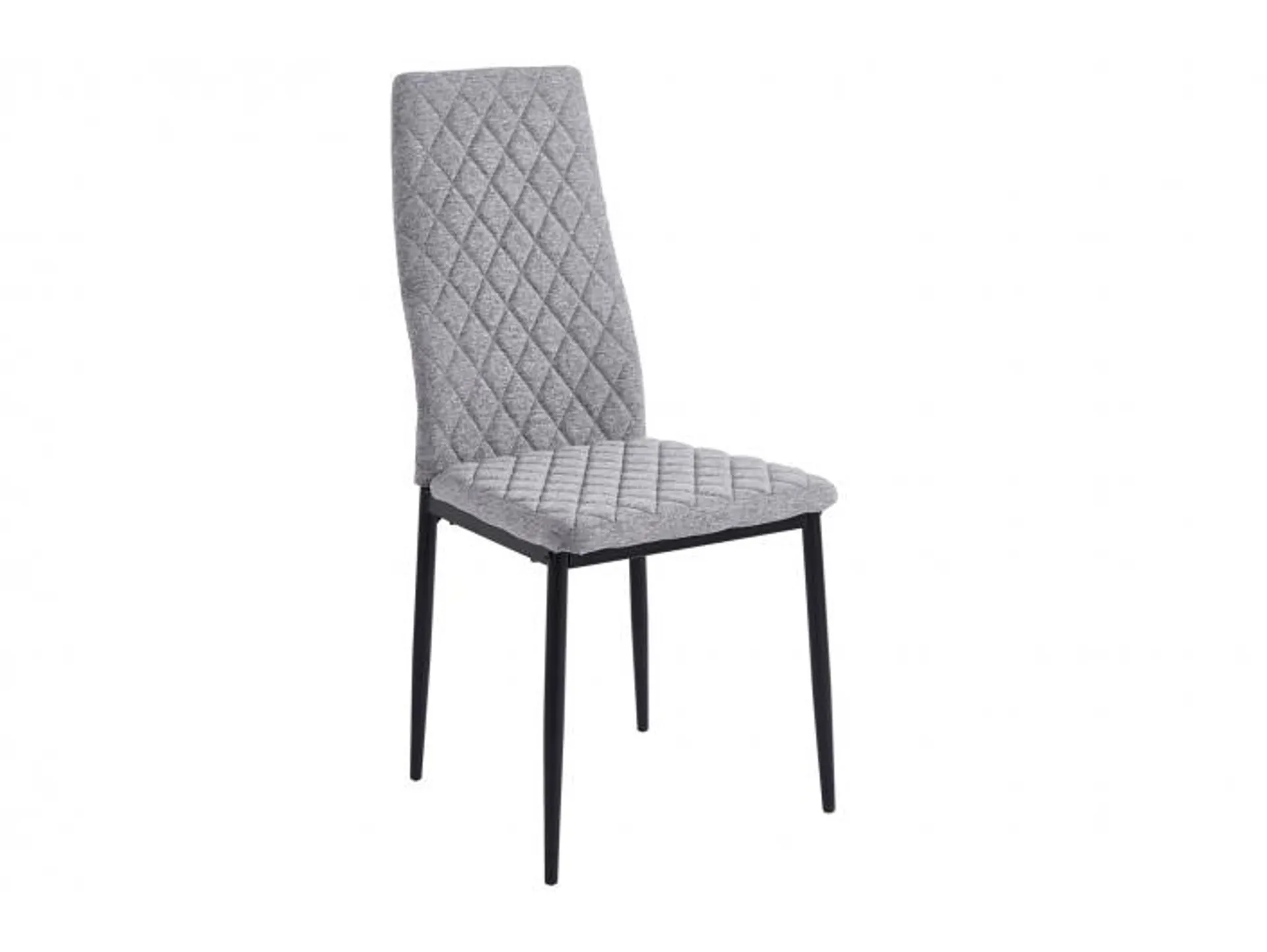 Pack 4 sillas comedor tapizadas color gris-negro