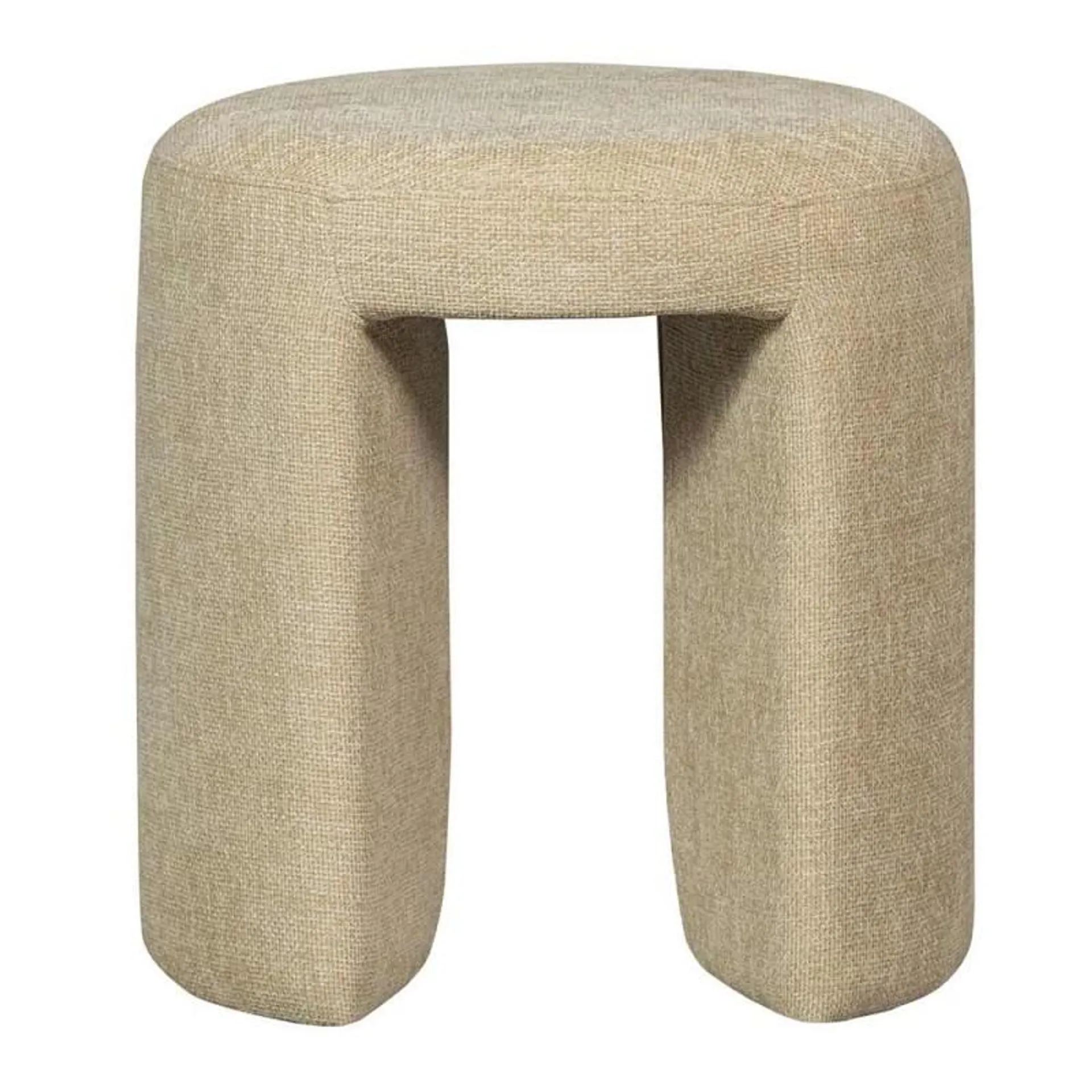 Charlie upholstered stool, Natural