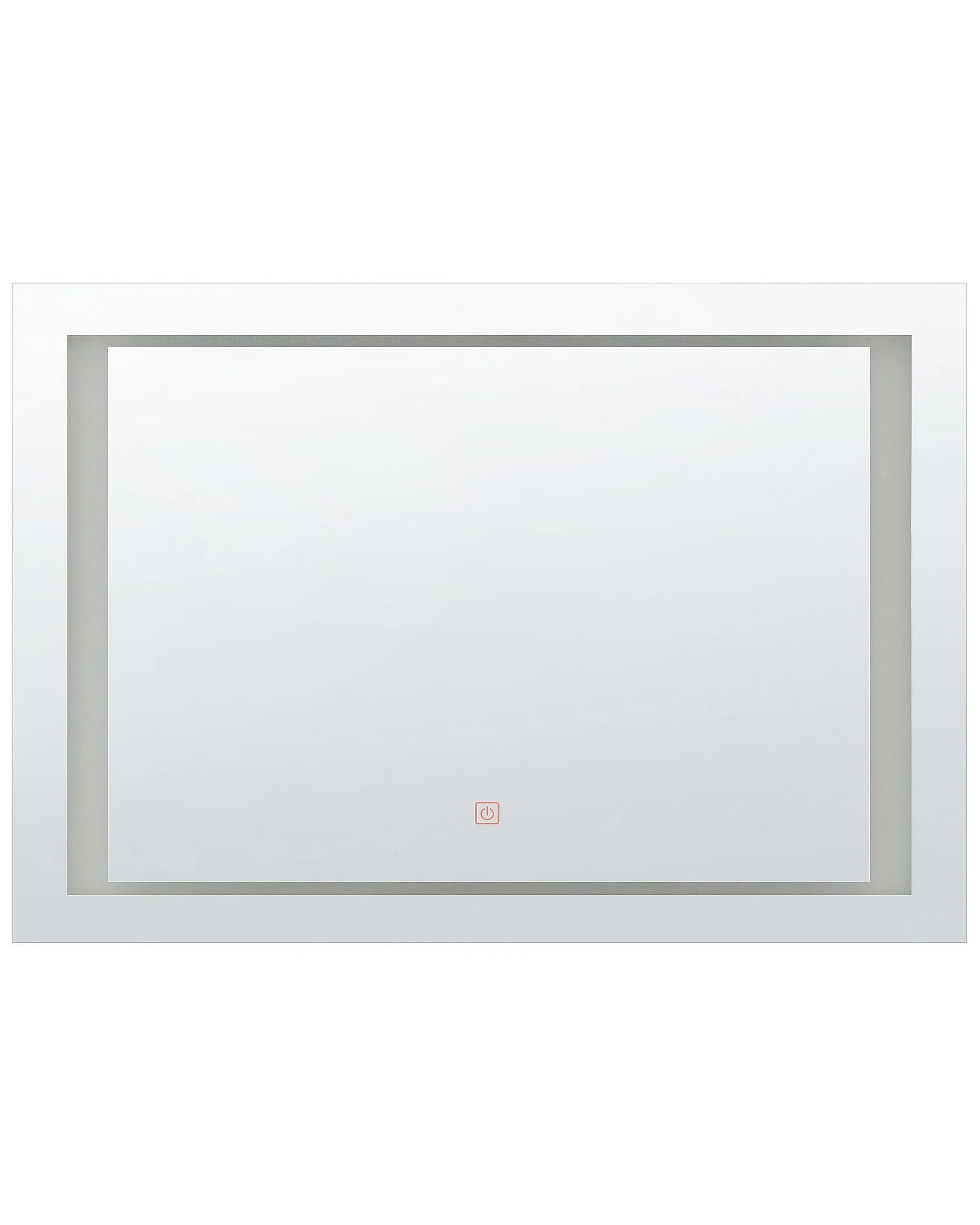 Espejo de pared LED 80x60 cm plateado EYRE