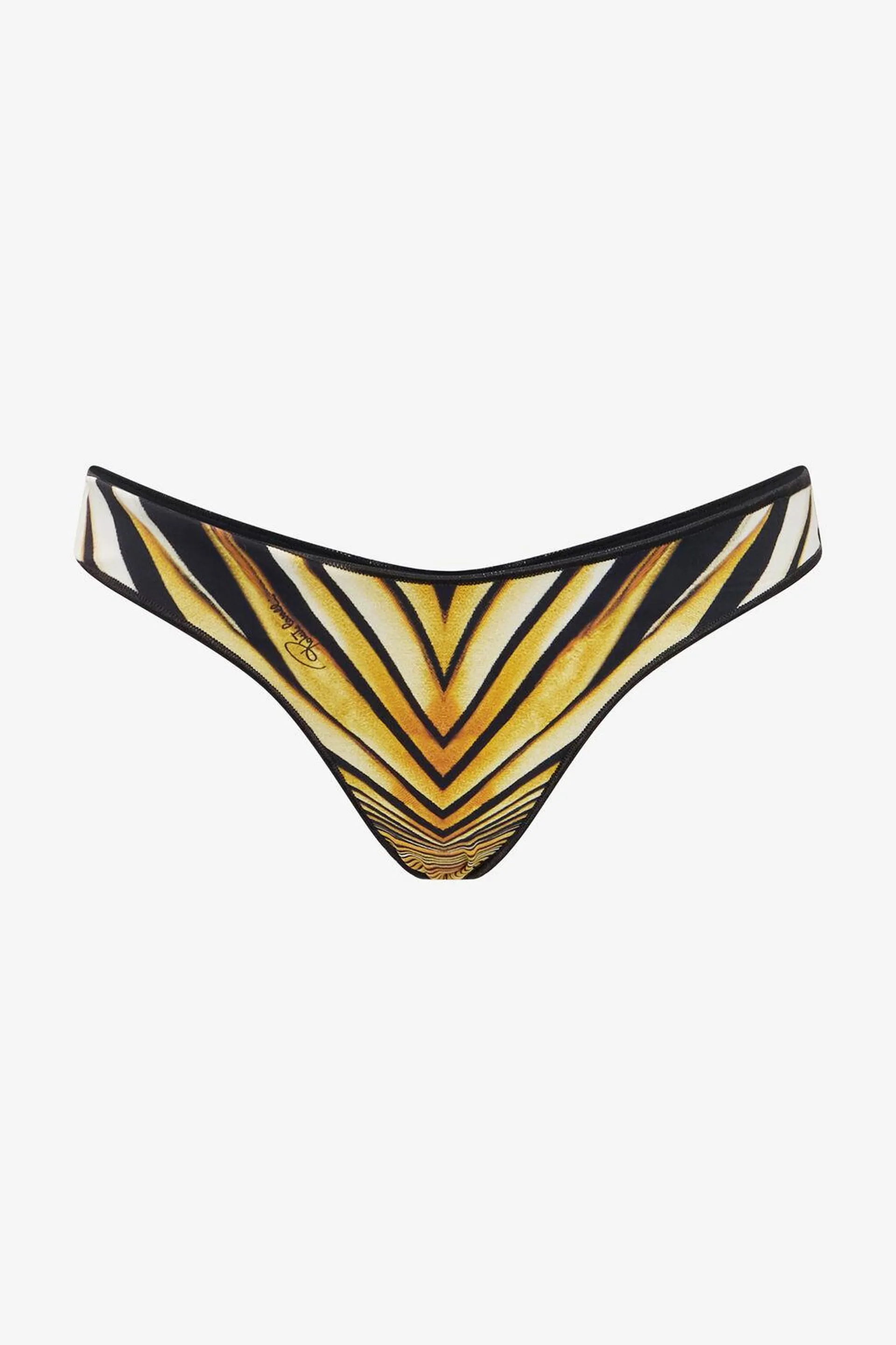 Ray Of Gold Print Bikini Bottom