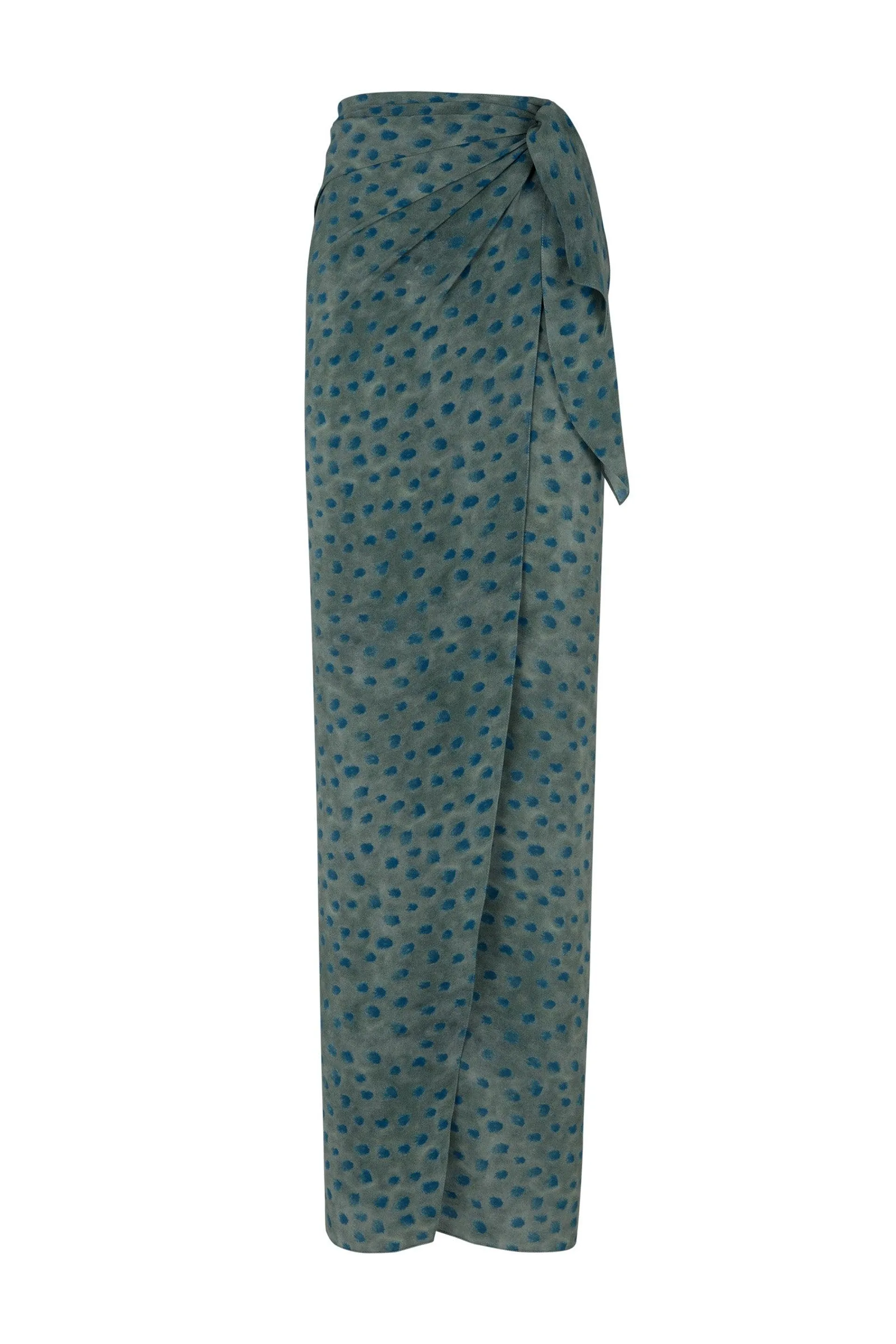 Lou, ciro print silk sarong skirt