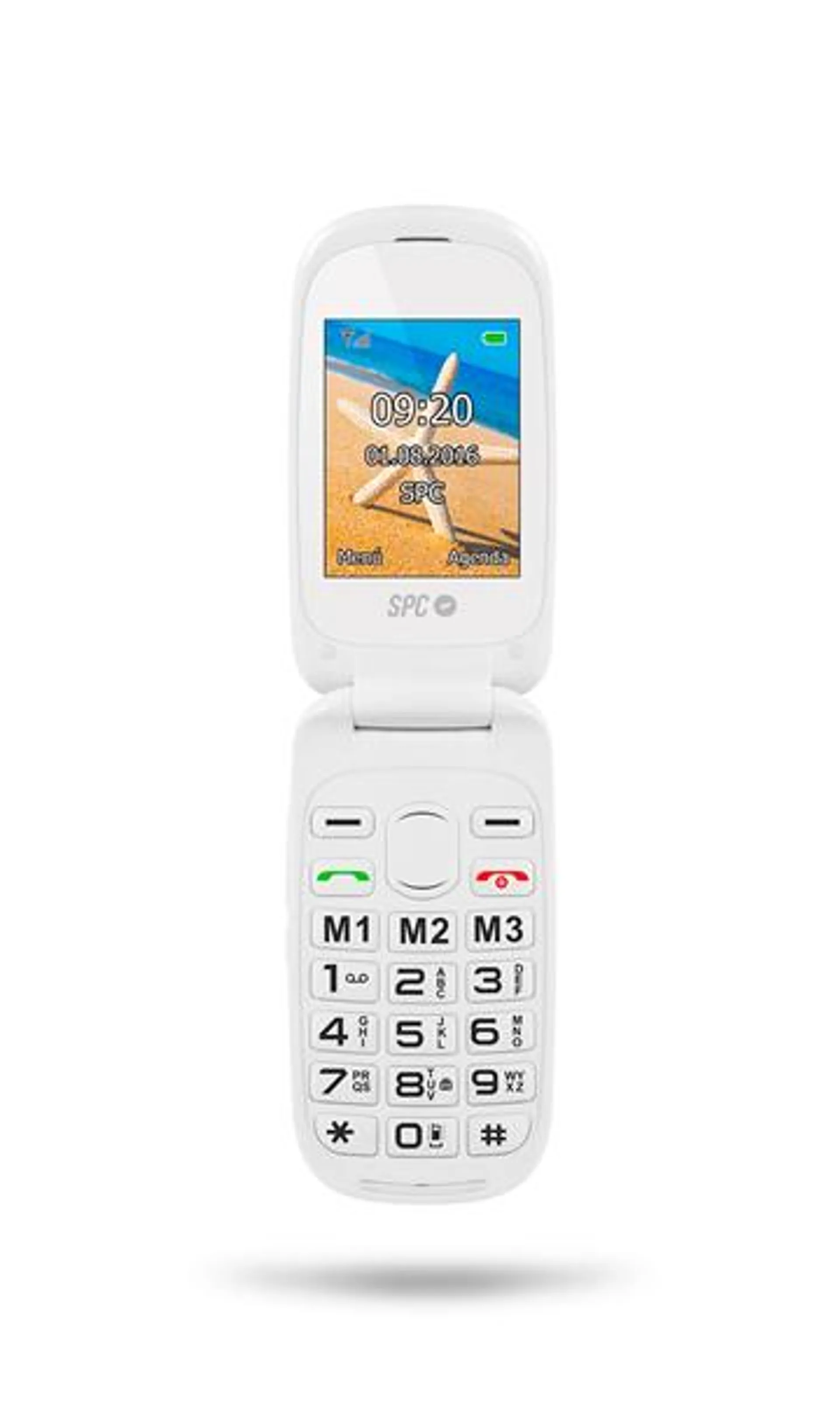 TELEFONO MOVIL LIBRE SPC MOBILE HARMONY PANTALLA 1.8P-DUAL SIM-TECLAS GRANDES-MENSAJE SOS-BLANCO