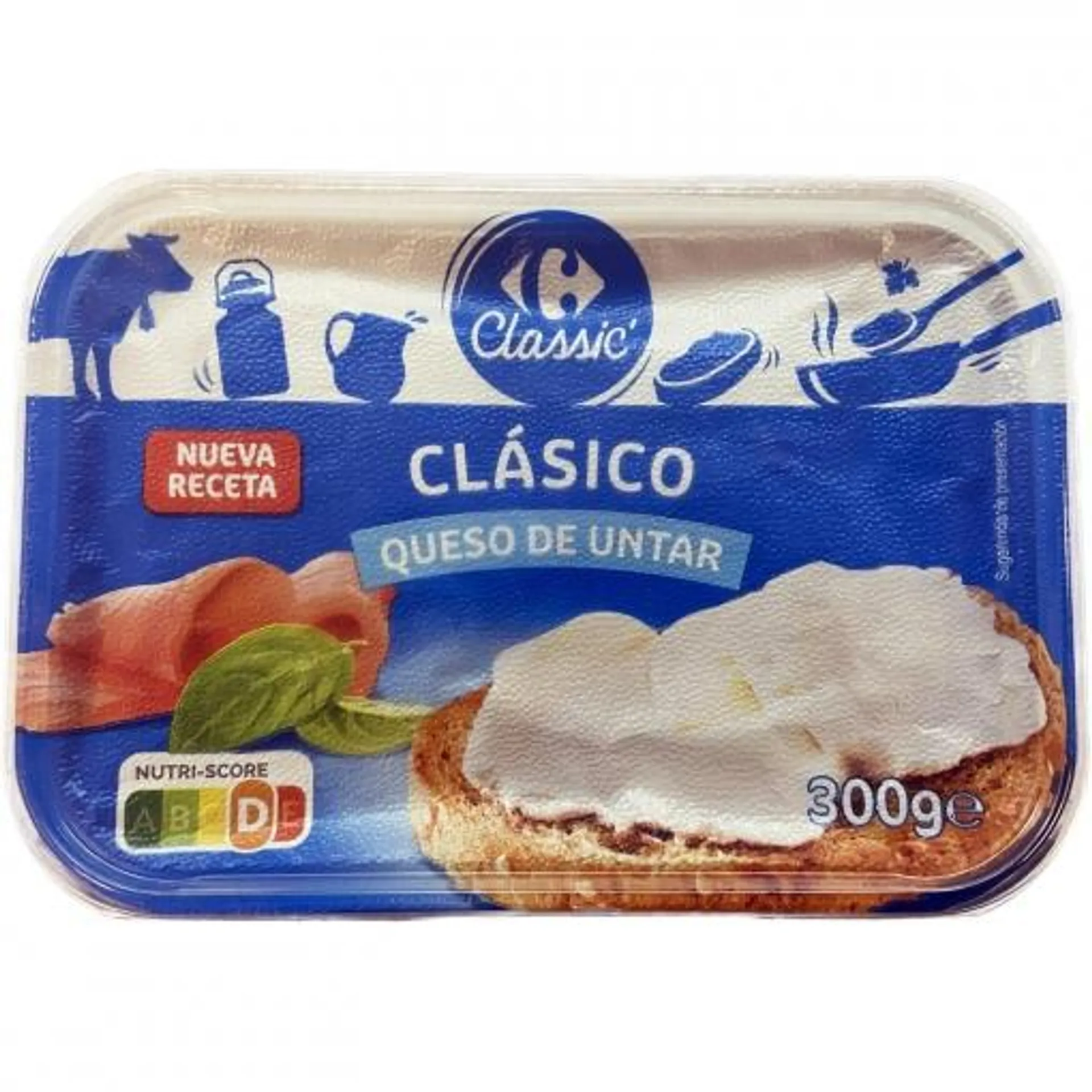 Queso de untar clásico Classic´ Carrefour 300 g.