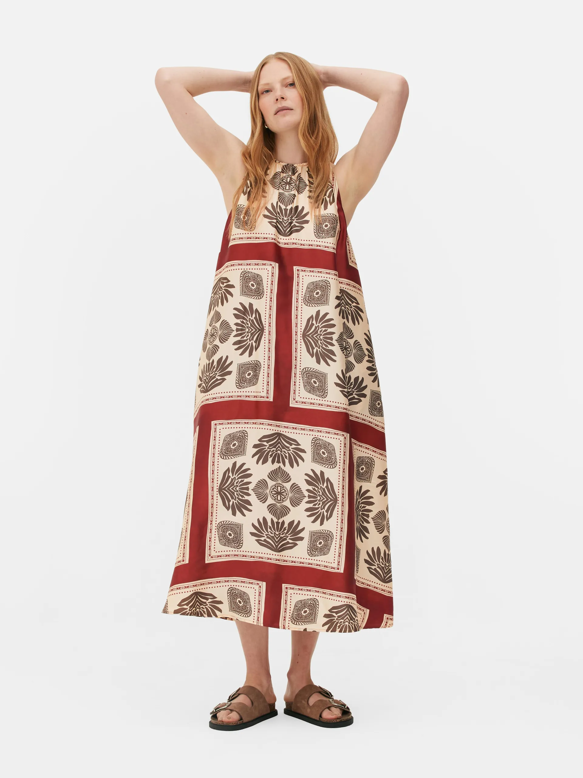 The Edit Patterned Trapeze Dress