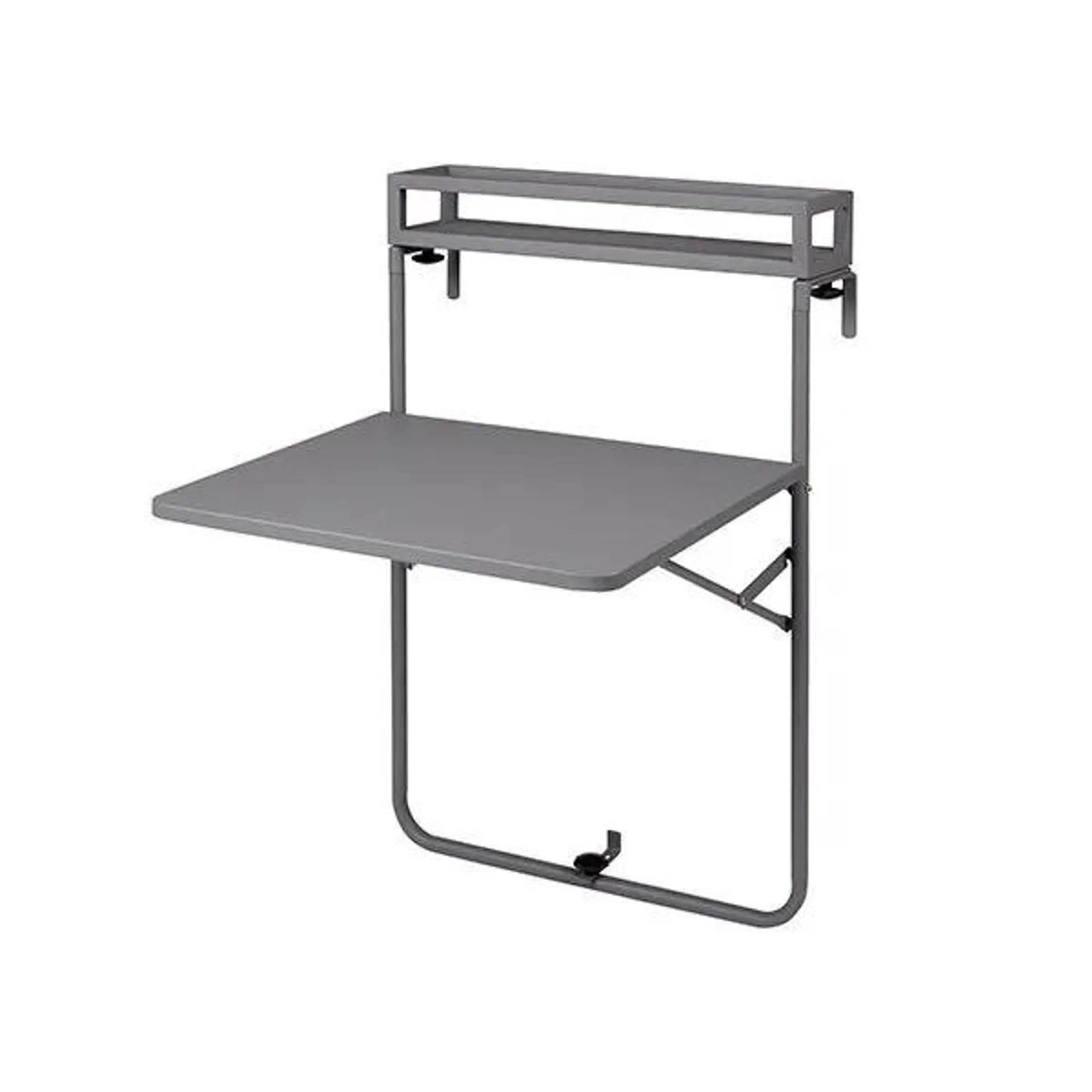 Mesa plegable para balcón gris Saba 90x70x60cm Goodhome