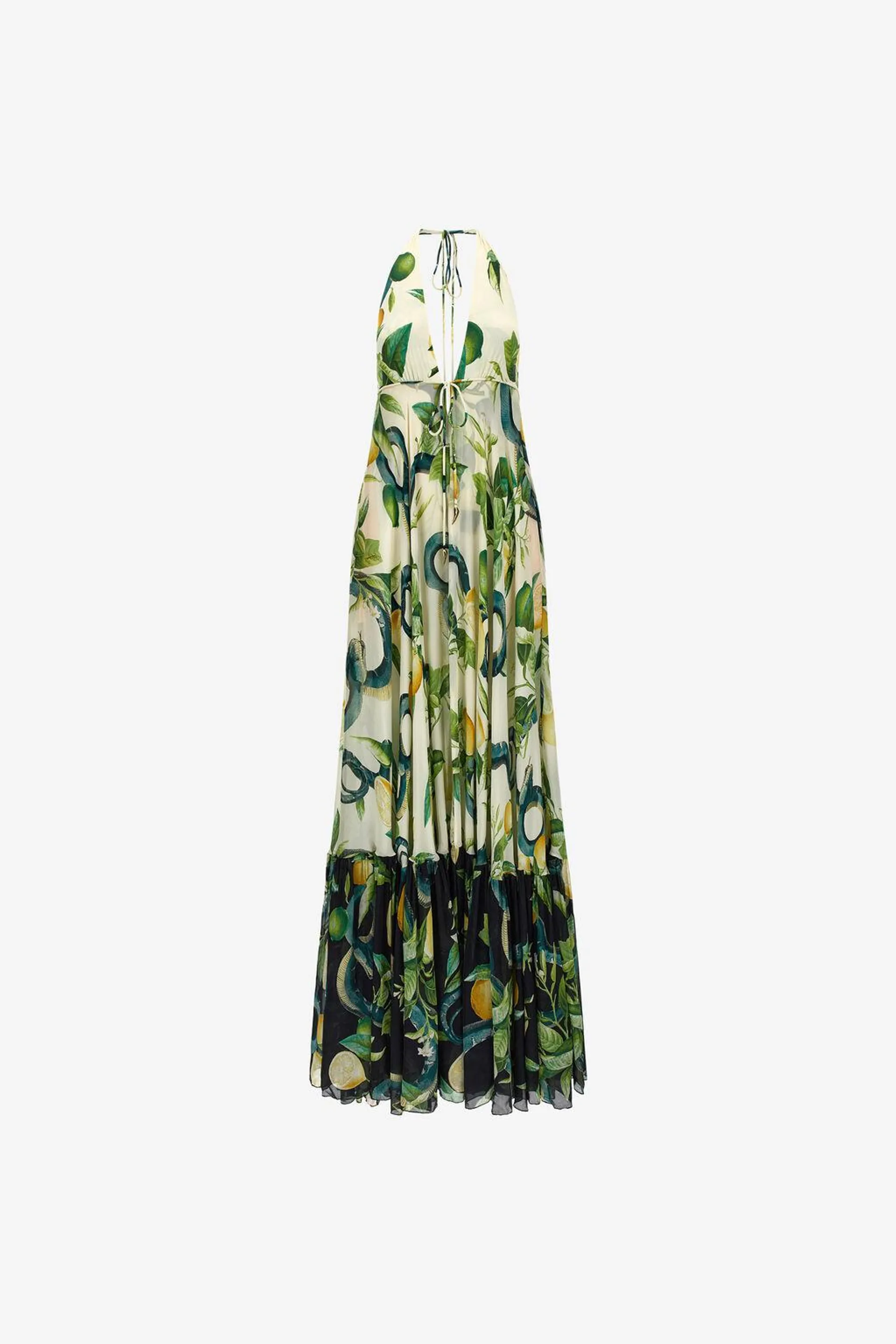 Lemon print long dress