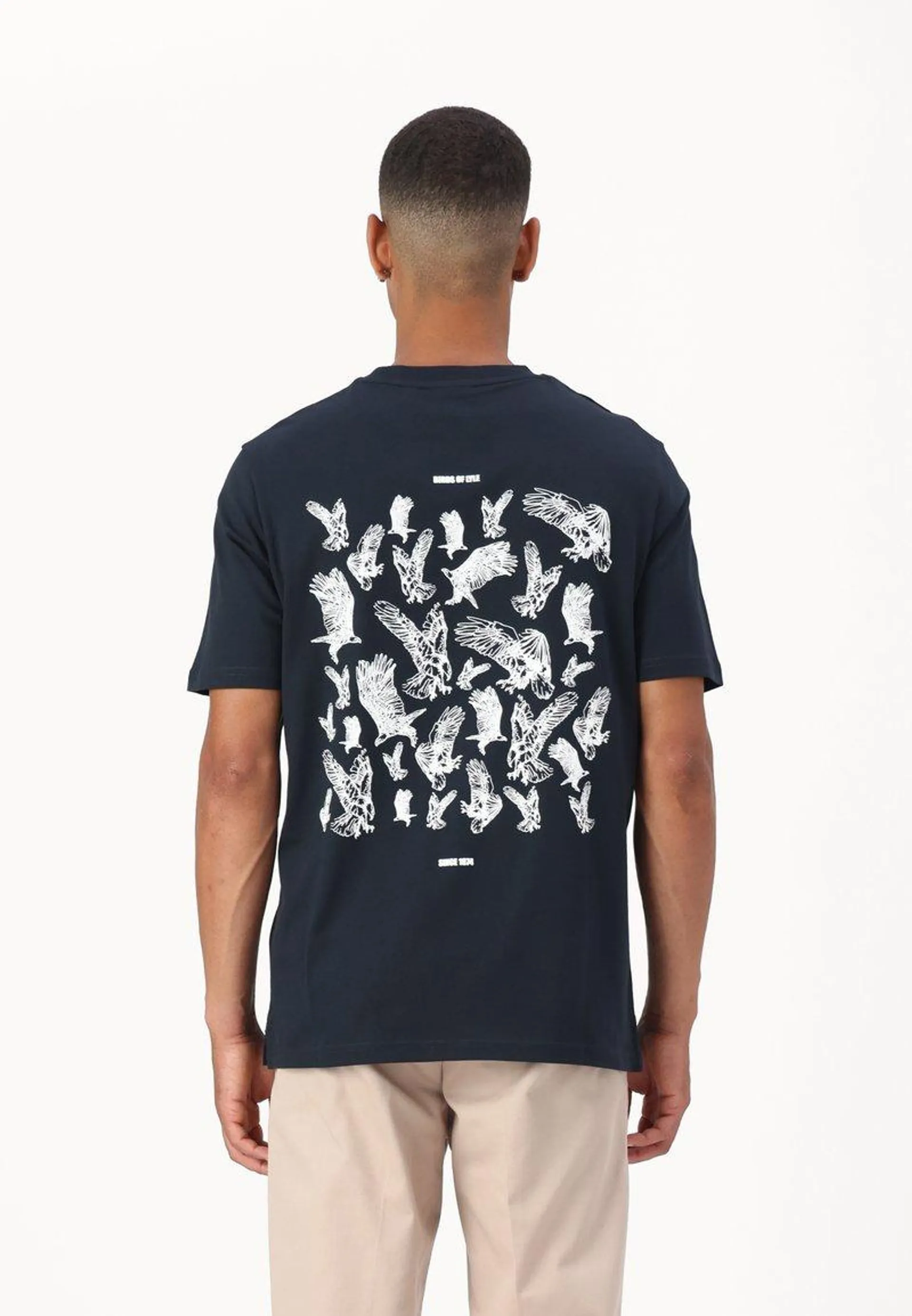 SCATTERED EAGLES GRAPHIC - Camiseta estampada - dark navy