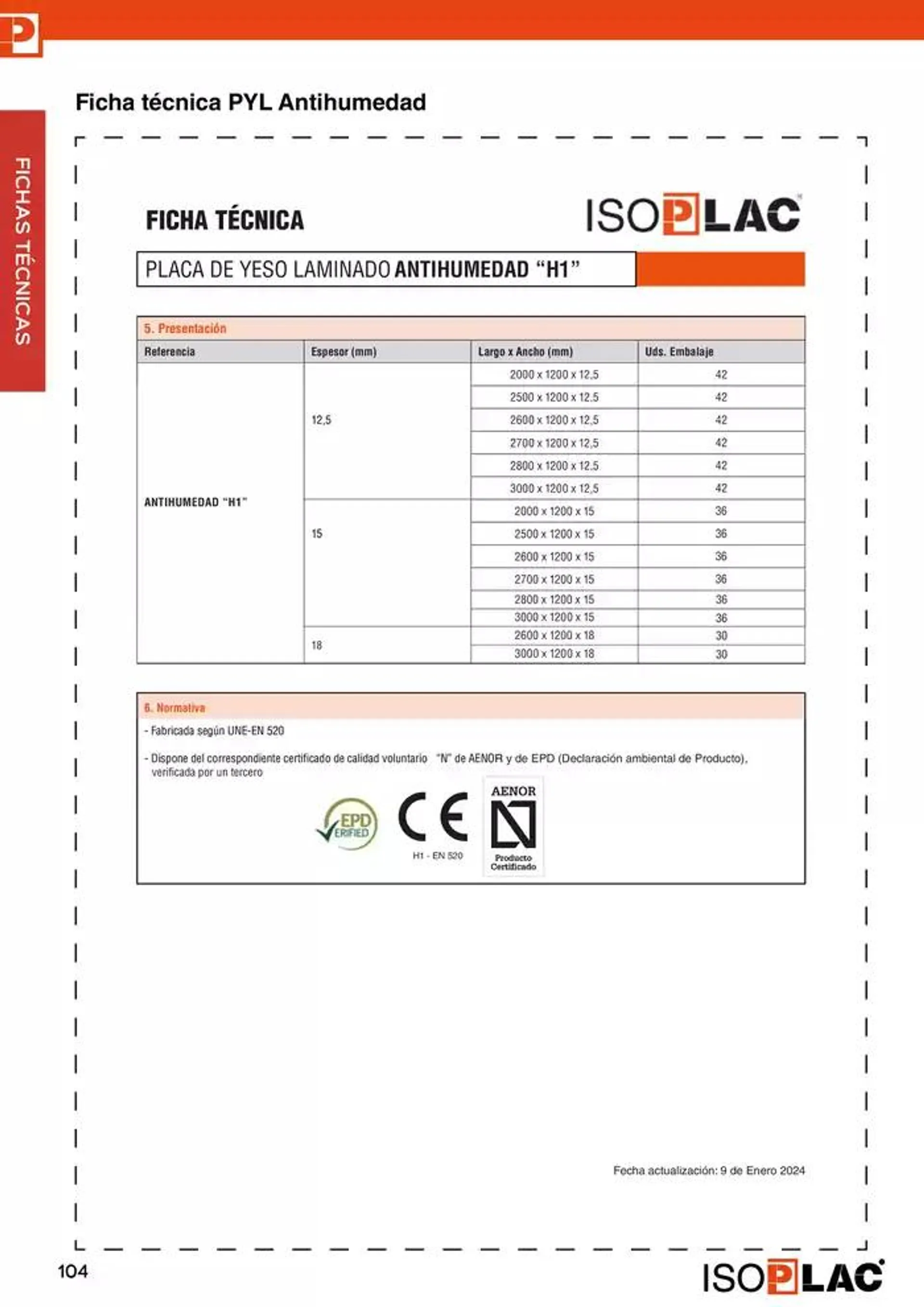 Catálogo de Manual Técnico Isoplac 15 de noviembre al 30 de noviembre 2024 - Página 104