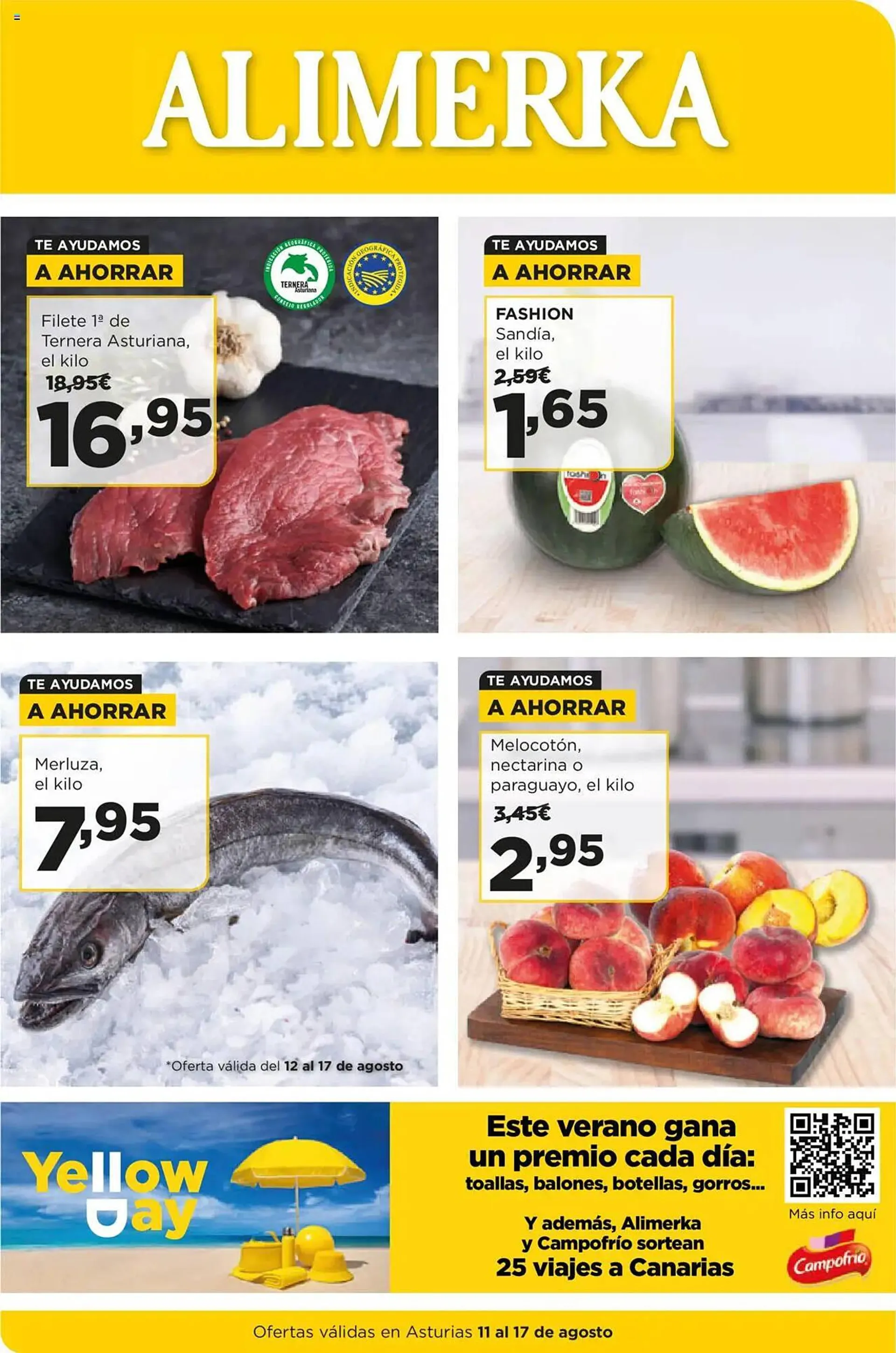 Catálogo de Folleto Alimerka 11 de agosto al 17 de agosto 2025 - Página 1