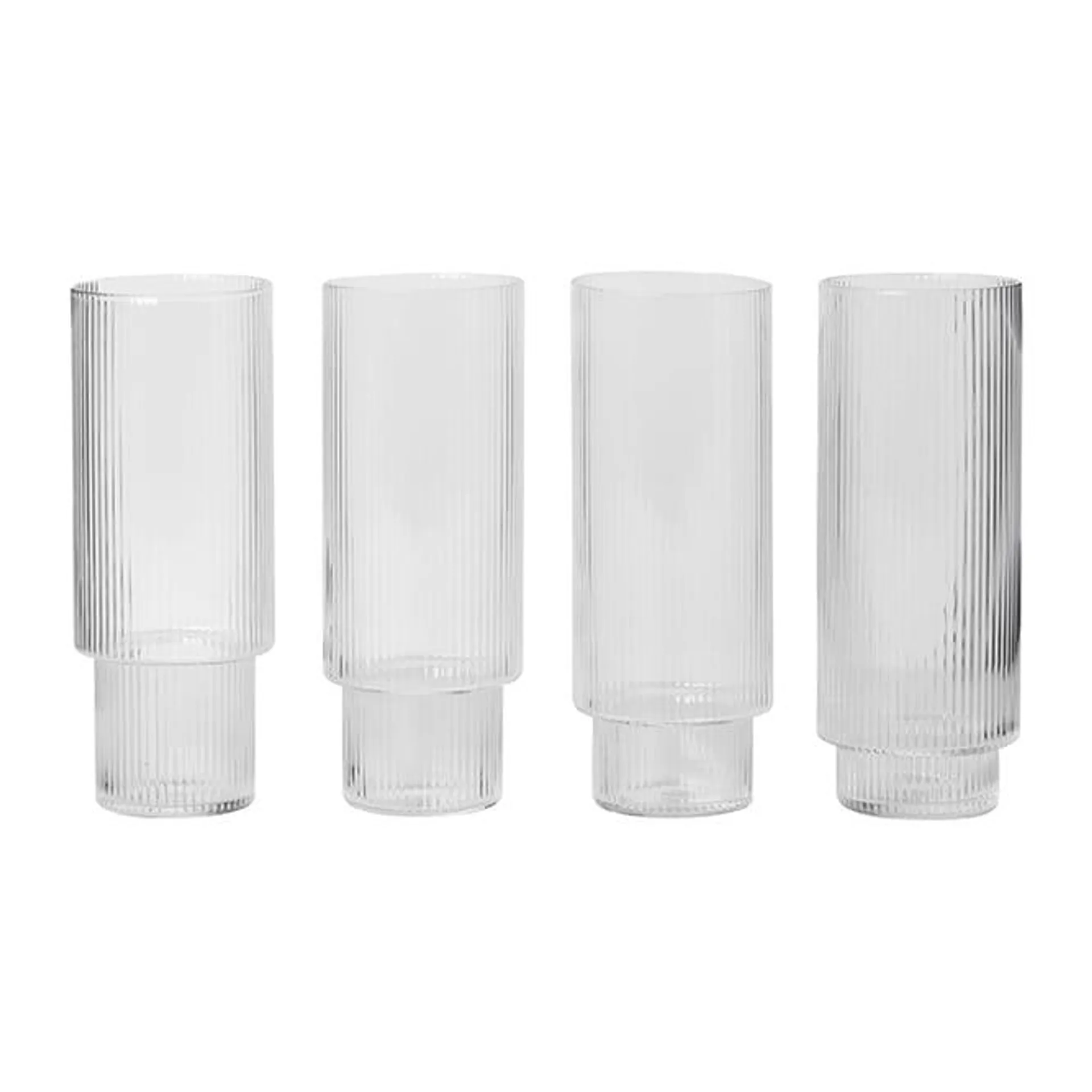 4 Vasos altos Ripple