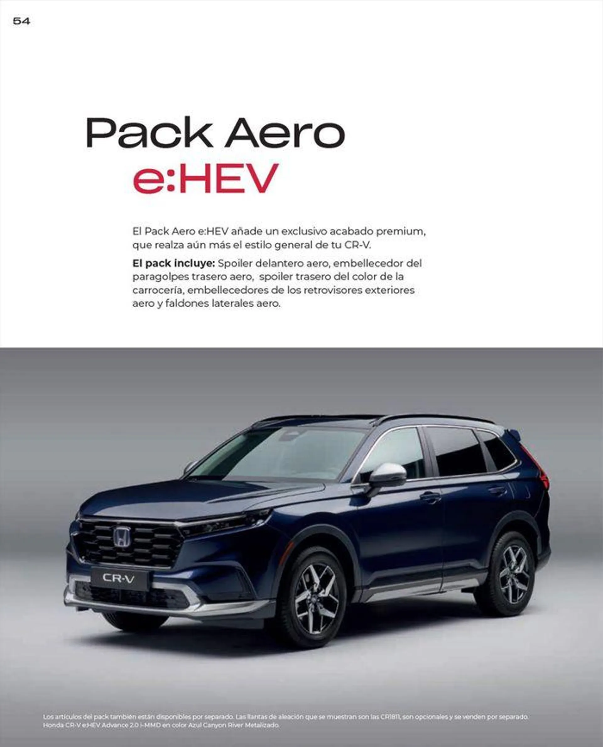 Catálogo de Honda CR-V e:HEV &amp; e:PHEV 9 de agosto al 30 de junio 2025 - Página 54