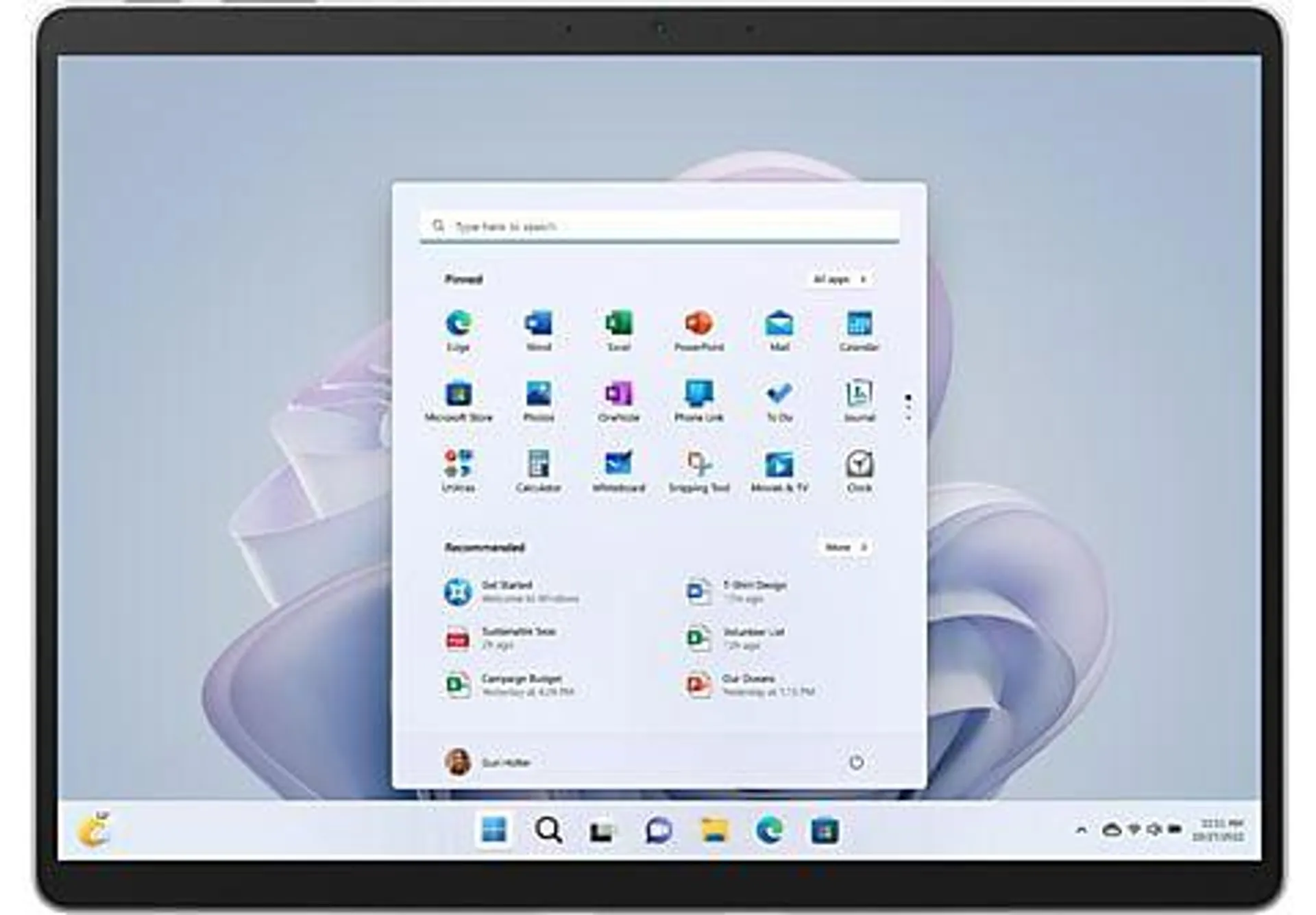Convertible 2 en 1 - Microsoft Surface Pro 9, 13" 2K QHD+, Intel® Evo™ Core™ i5-1235U, 8 GB RAM, 256 GB SSD, W11 Home, Platinum