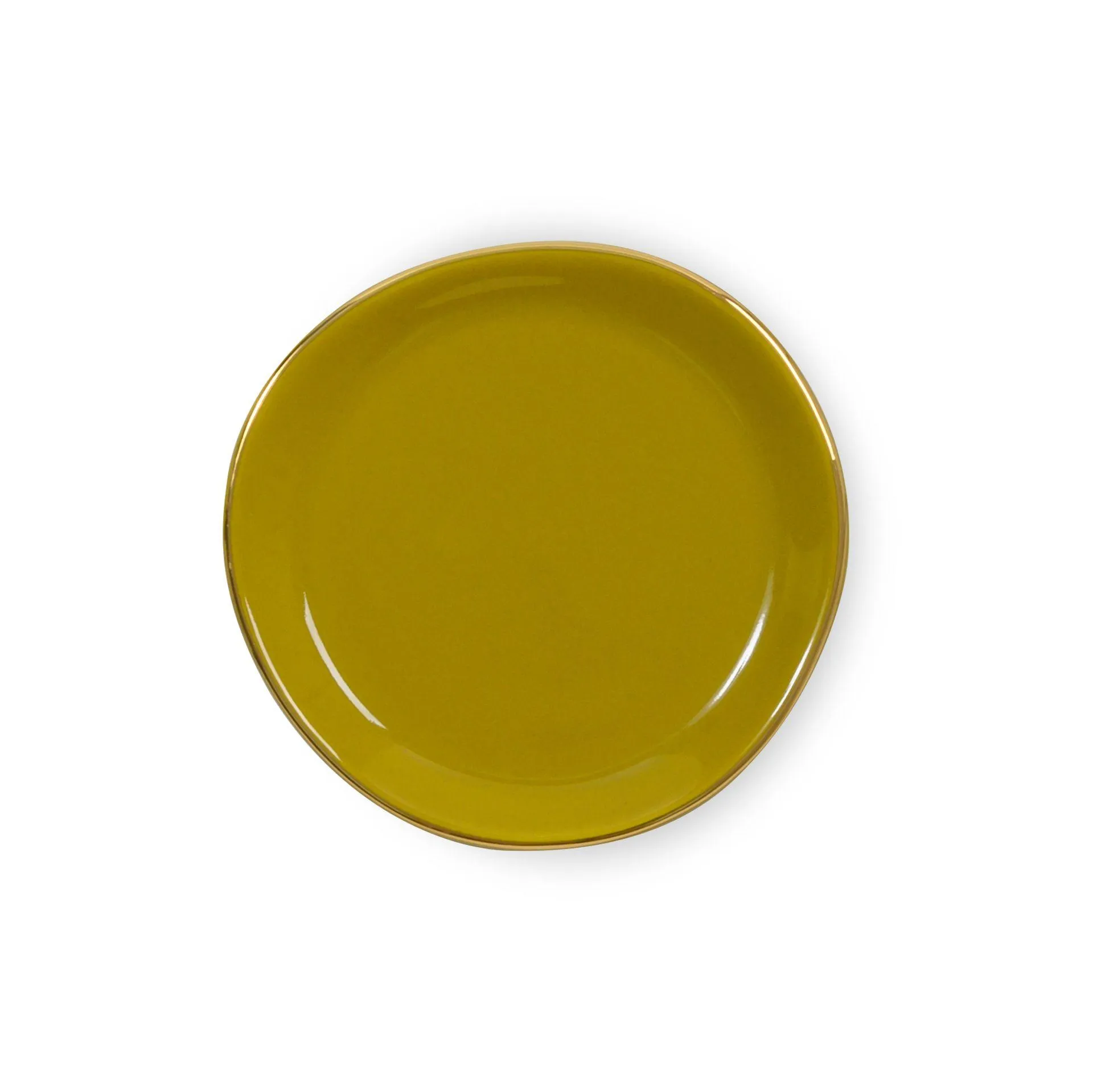 Good Morning plate 9 cm amber green