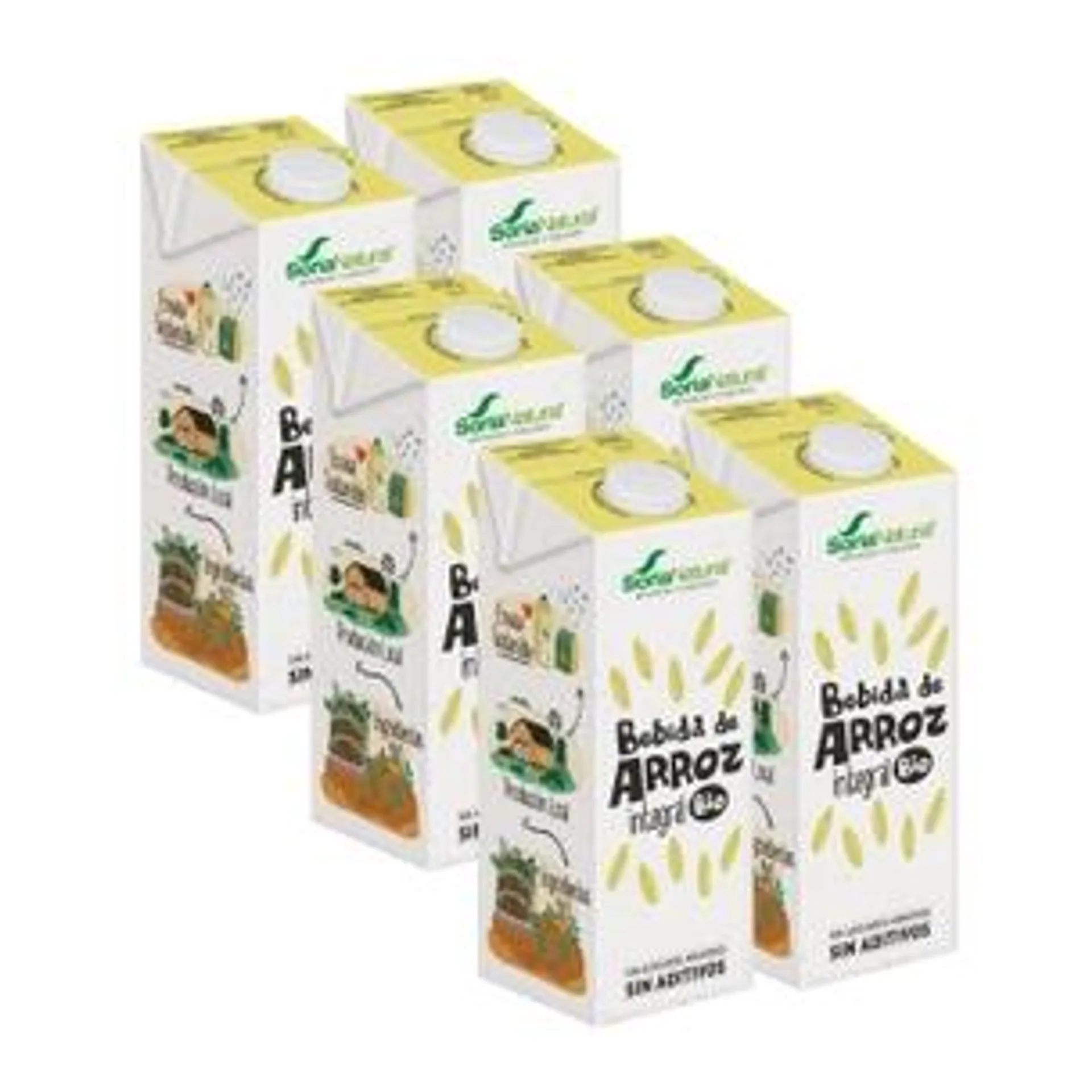 Pack 6 x Bebida de Arroz Integral Soria Natural 1 L