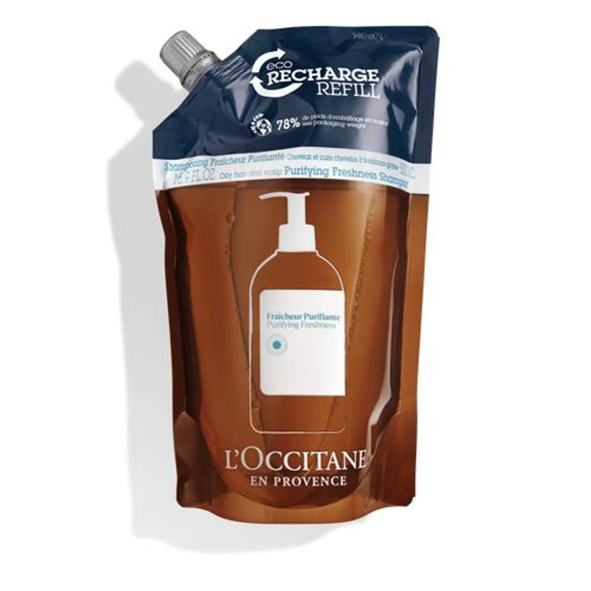 Ecorrecarga Champú Frescor Revitalizante Aromacología 500ml