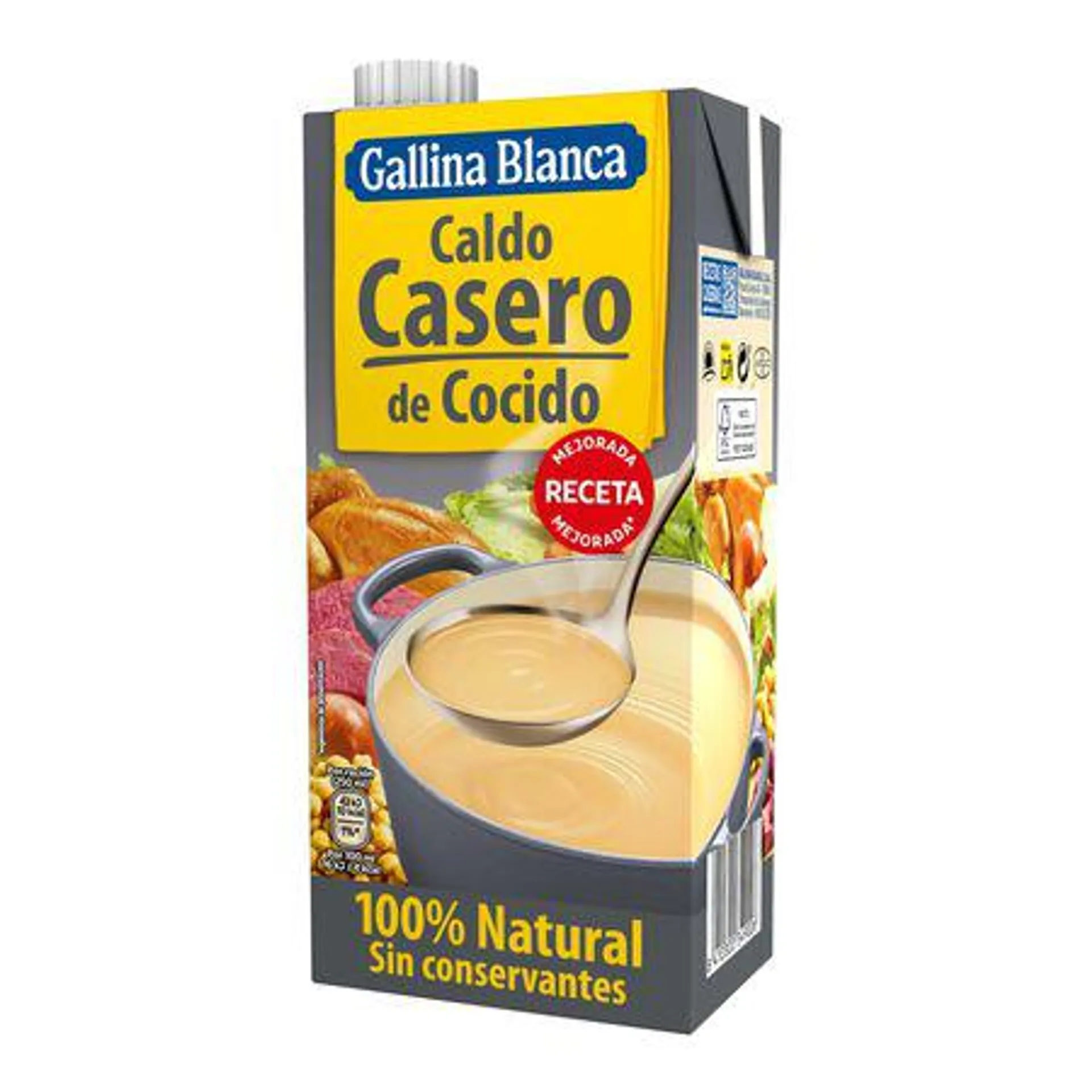 Caldo casero Gallina Blanca 1l cocido 100% natural