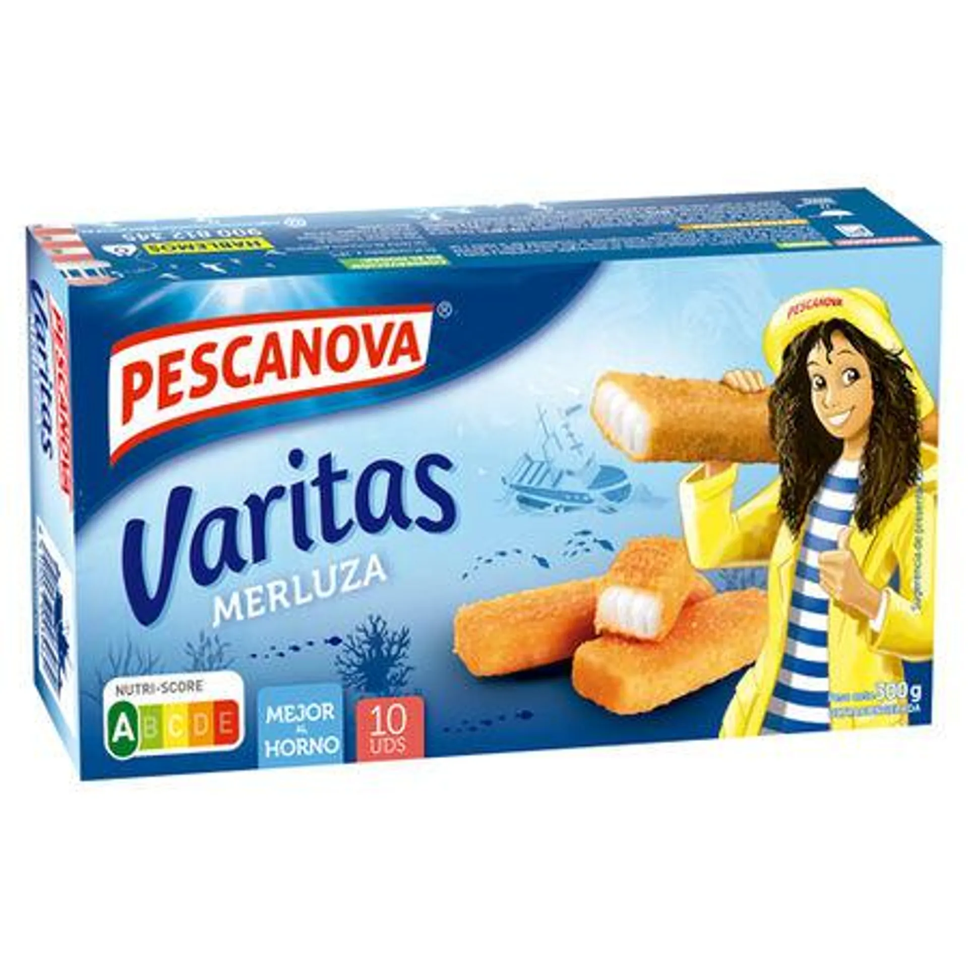 Varitas de merluza Pescanova 300g empanadas