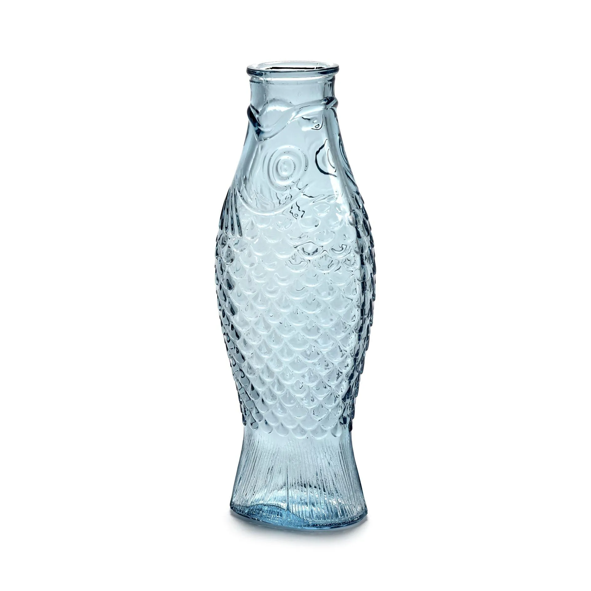 Botella de vidrio Fish & Fish 85 cl Light blue