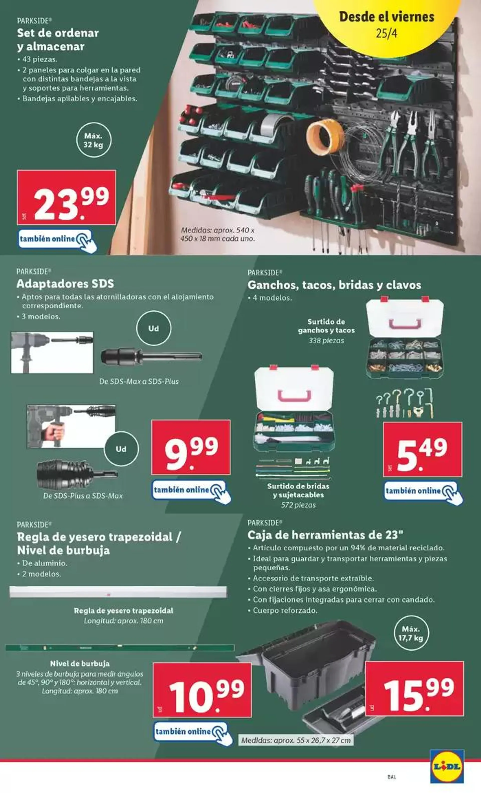 Catálogo de ¡Bazar Lidl! Ofertas válidas del 21/04 al 27/04 21 de abril al 27 de abril 2025 - Página 25