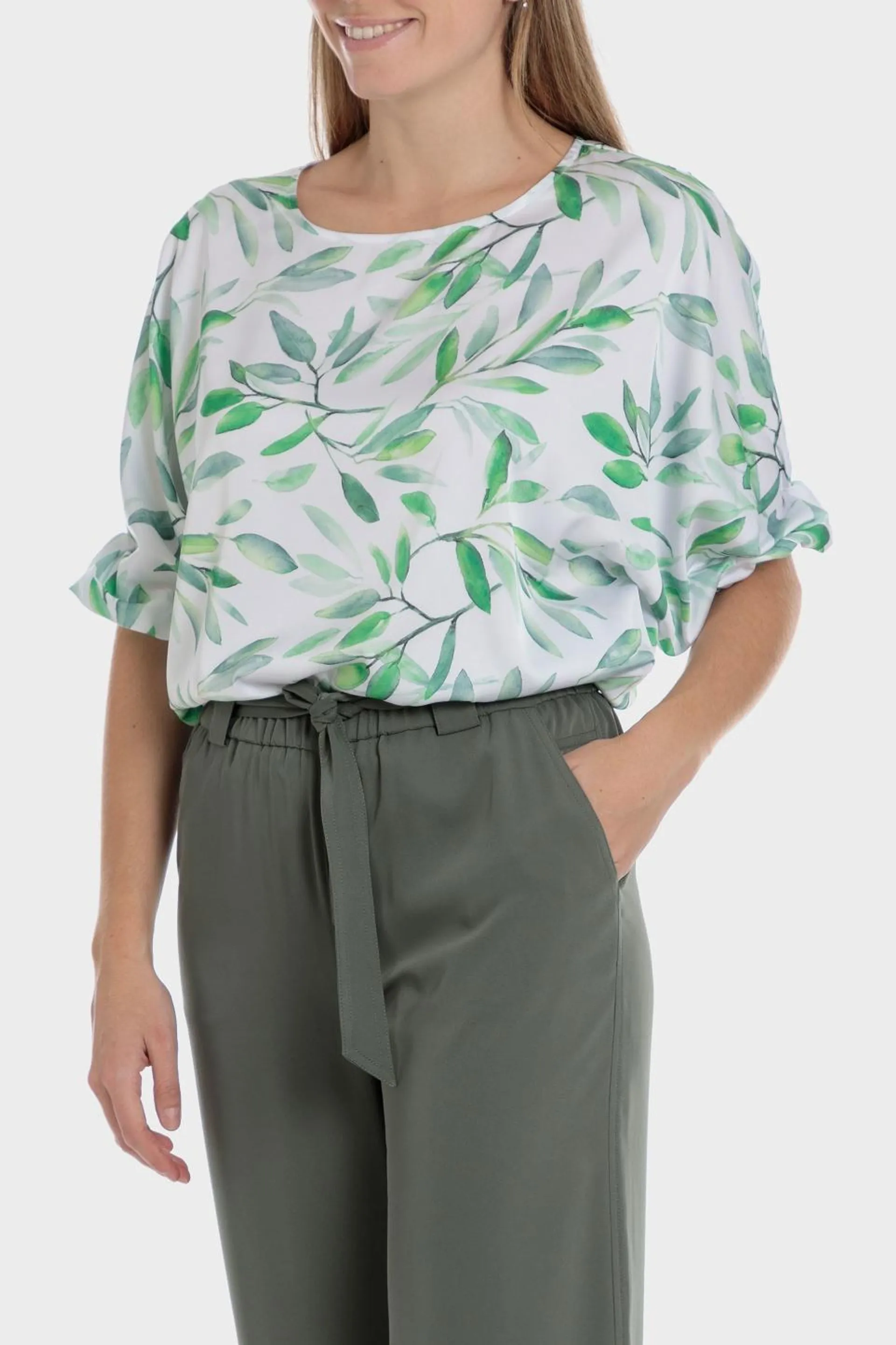 Blouse imprimé feuilles