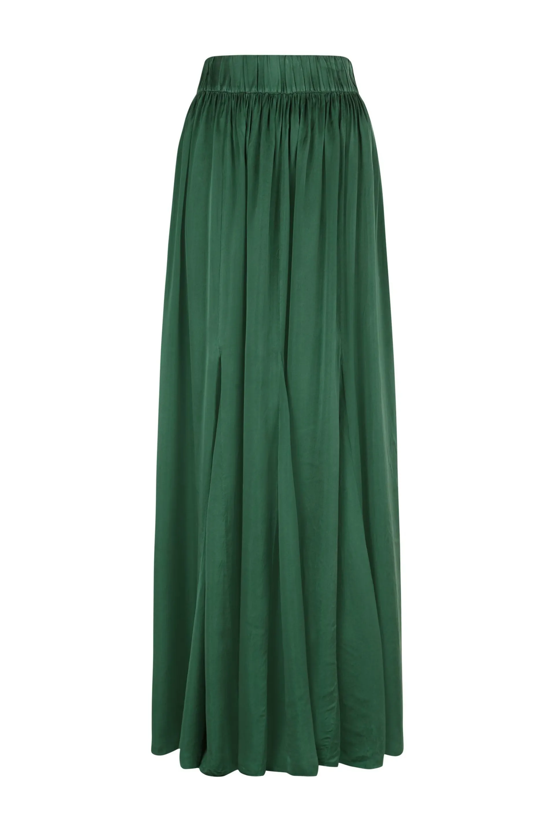 Oona, skirt in emerald green cupro