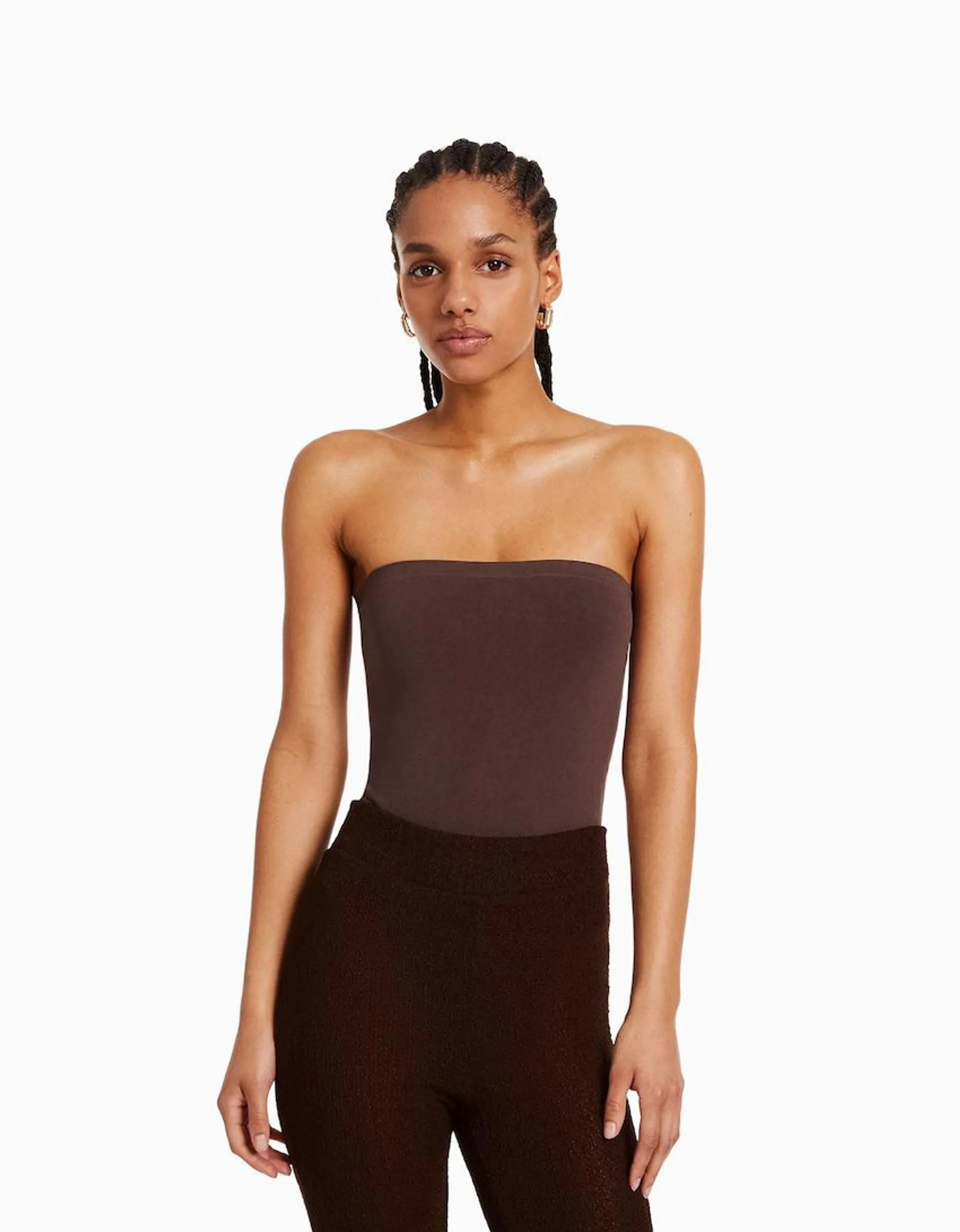 Seamless off-the-shoulder bodysuit