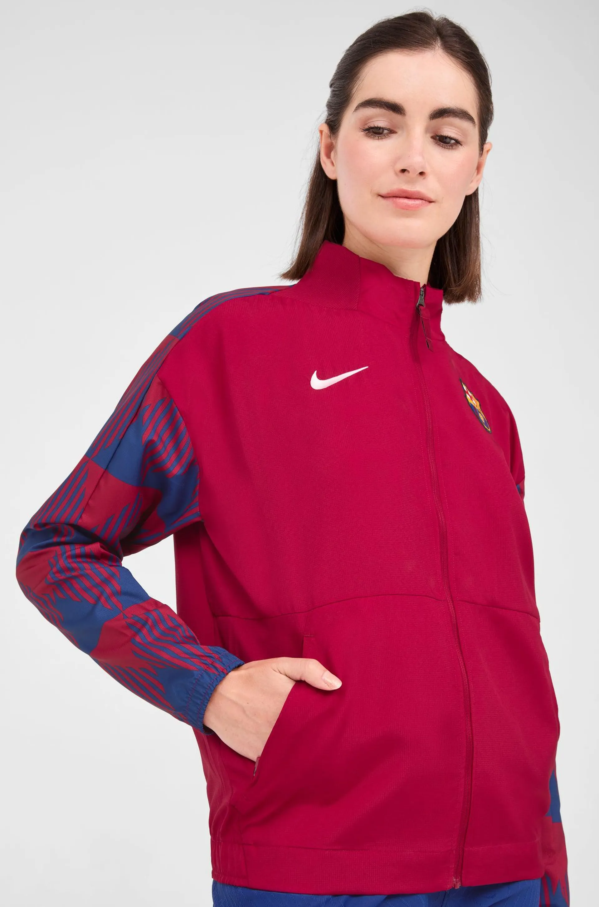 Chaqueta prepartido primera equipación FC Barcelona 23/24 - Mujer