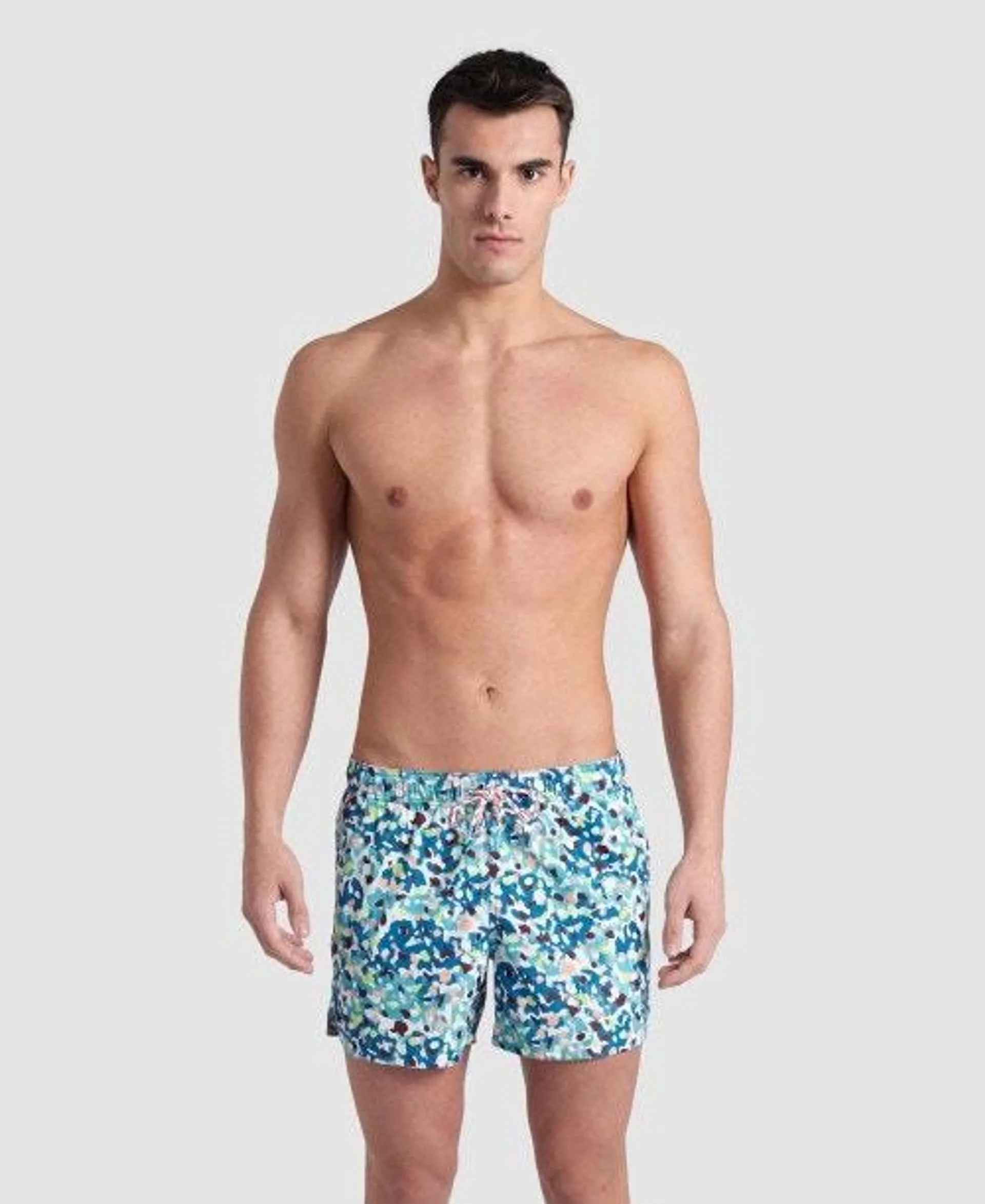 Short de playa 36,5 cm Hombre arena Water Print Allover Múltiples estampados