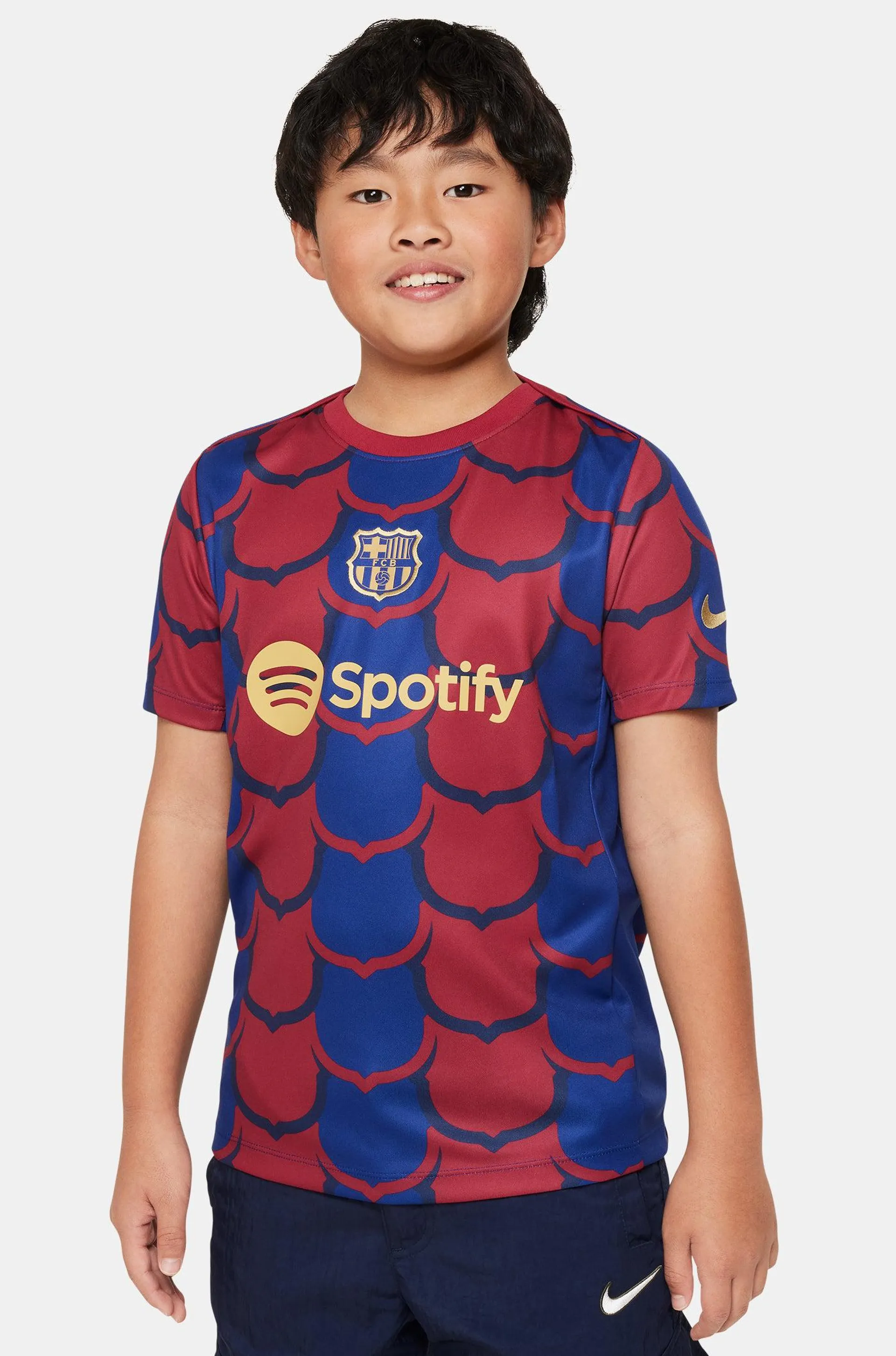 Camiseta Pre-Partido FC Barcelona blaugrana - Junior