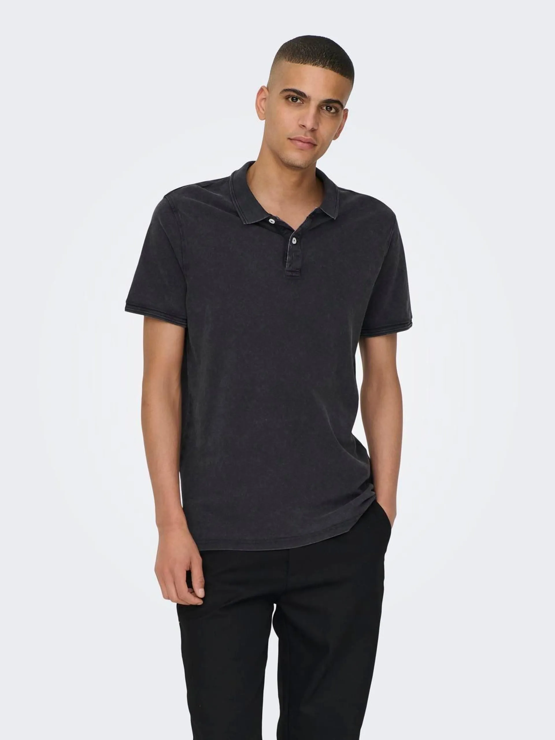 Slim fit O-hals Polo