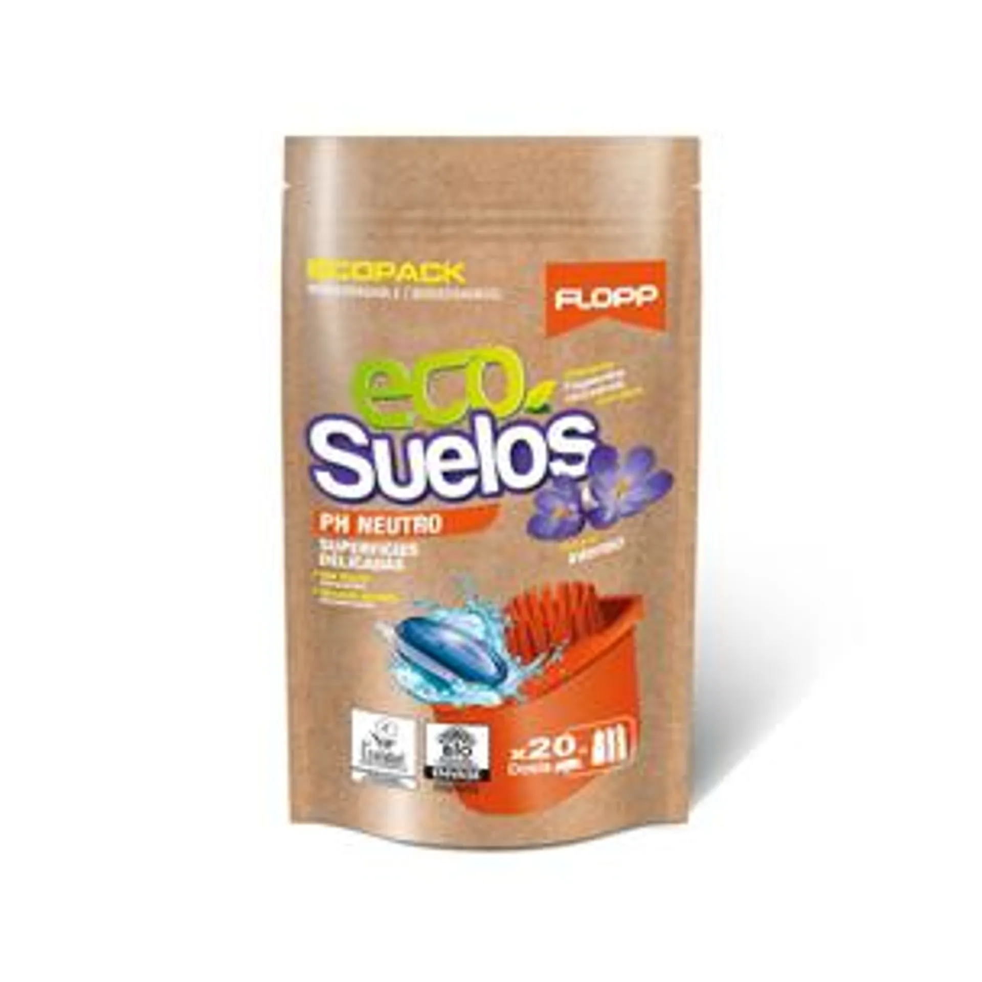 Limpia Suelos Superficies Delicadas BIO Eco Pack Flopp 20 Caps