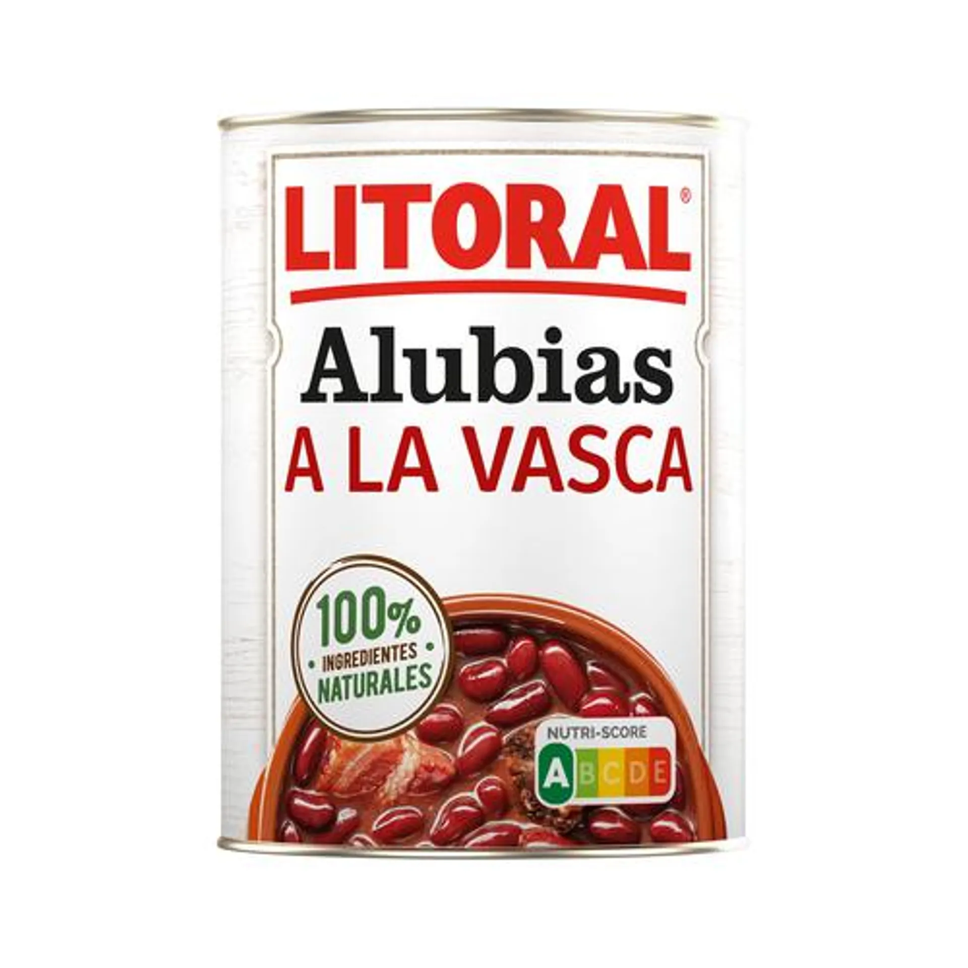 LITORAL Alubias a la Vasca con embutido selecto LITORAL lata de 430 g.