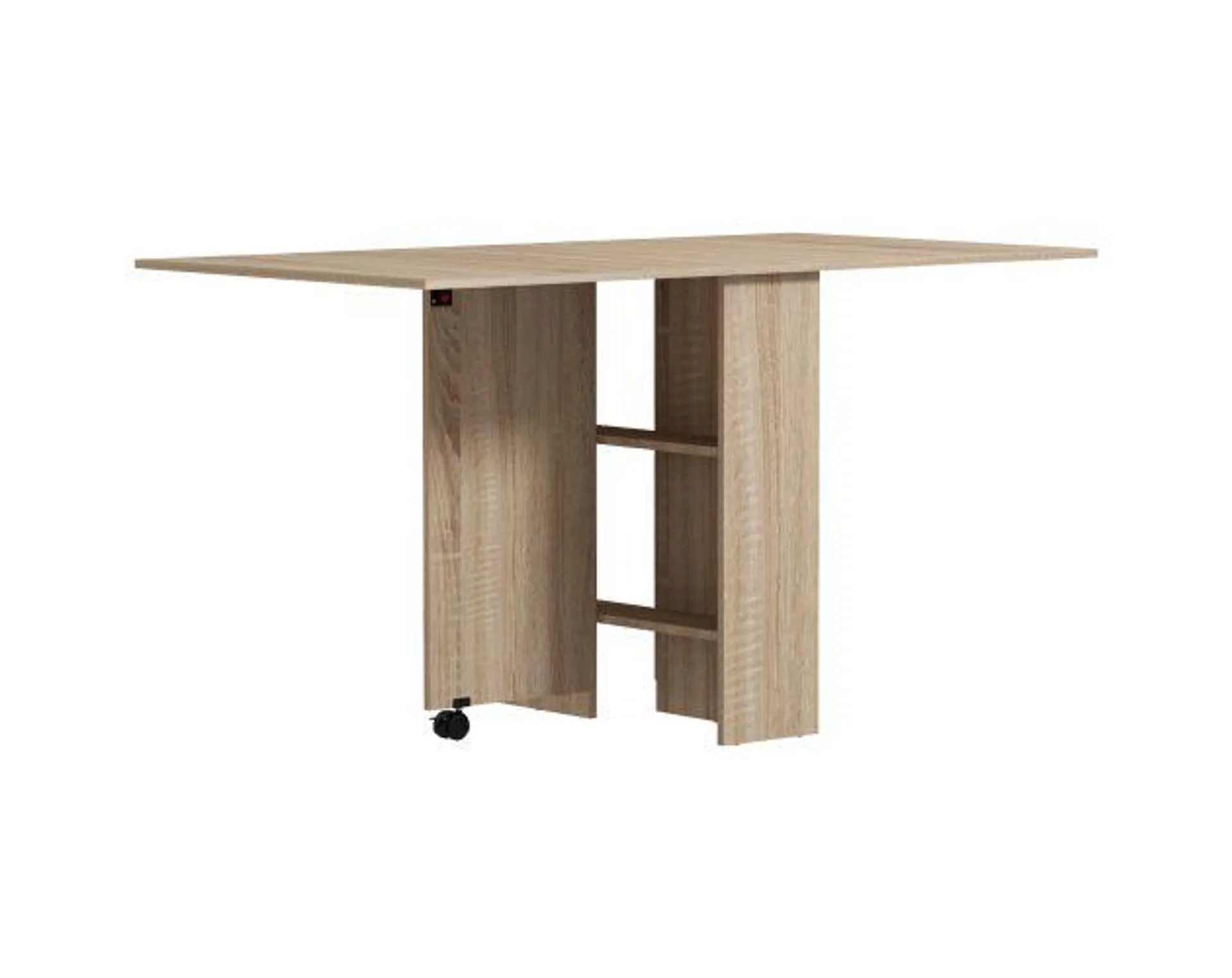 Mesa plegable cocina melamina de madera color marrón 75x140x74 cm Homcom