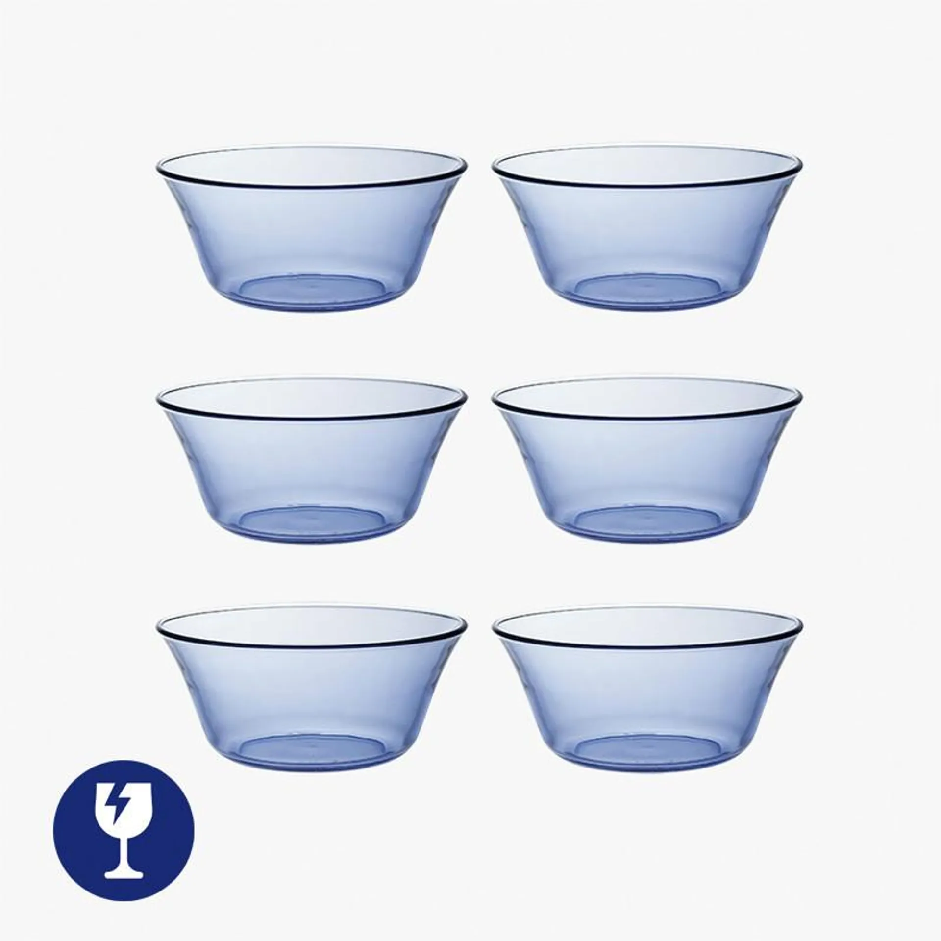 DURALEX PACK 6 ENSALADERAS AZUL 17 CM