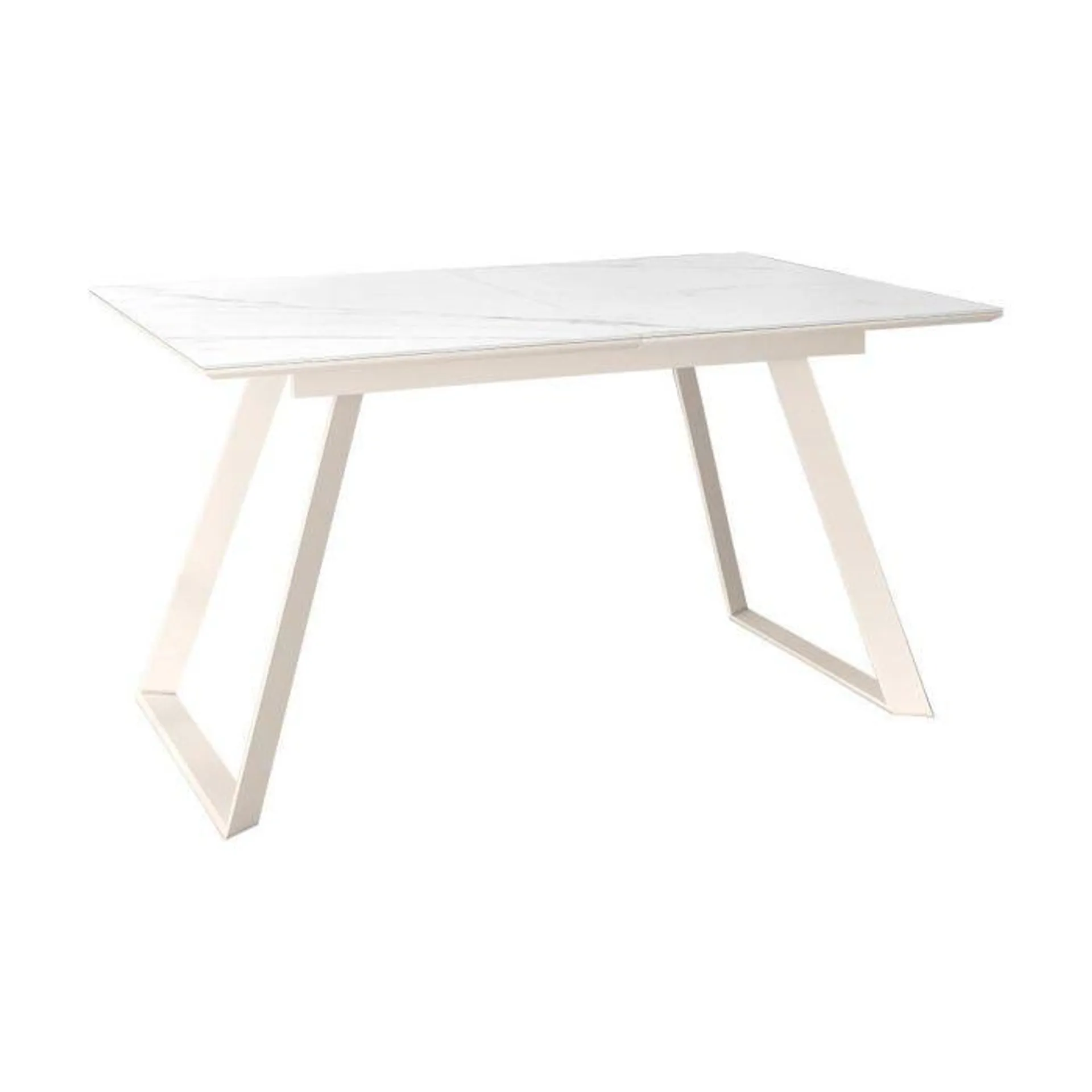 Mesa Sena Extensible de 160 cm de Porcelana con Estructura Marfil BOGAL CNG085M