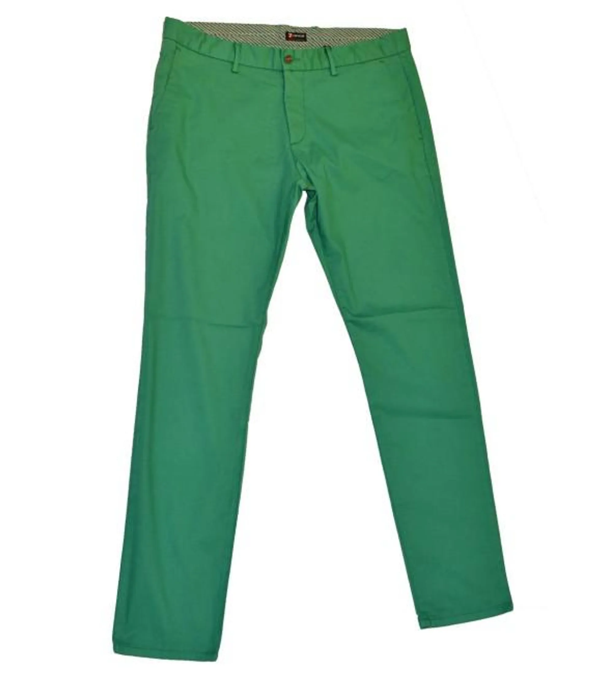pantalones Coton Polyester Liso Verde Claro