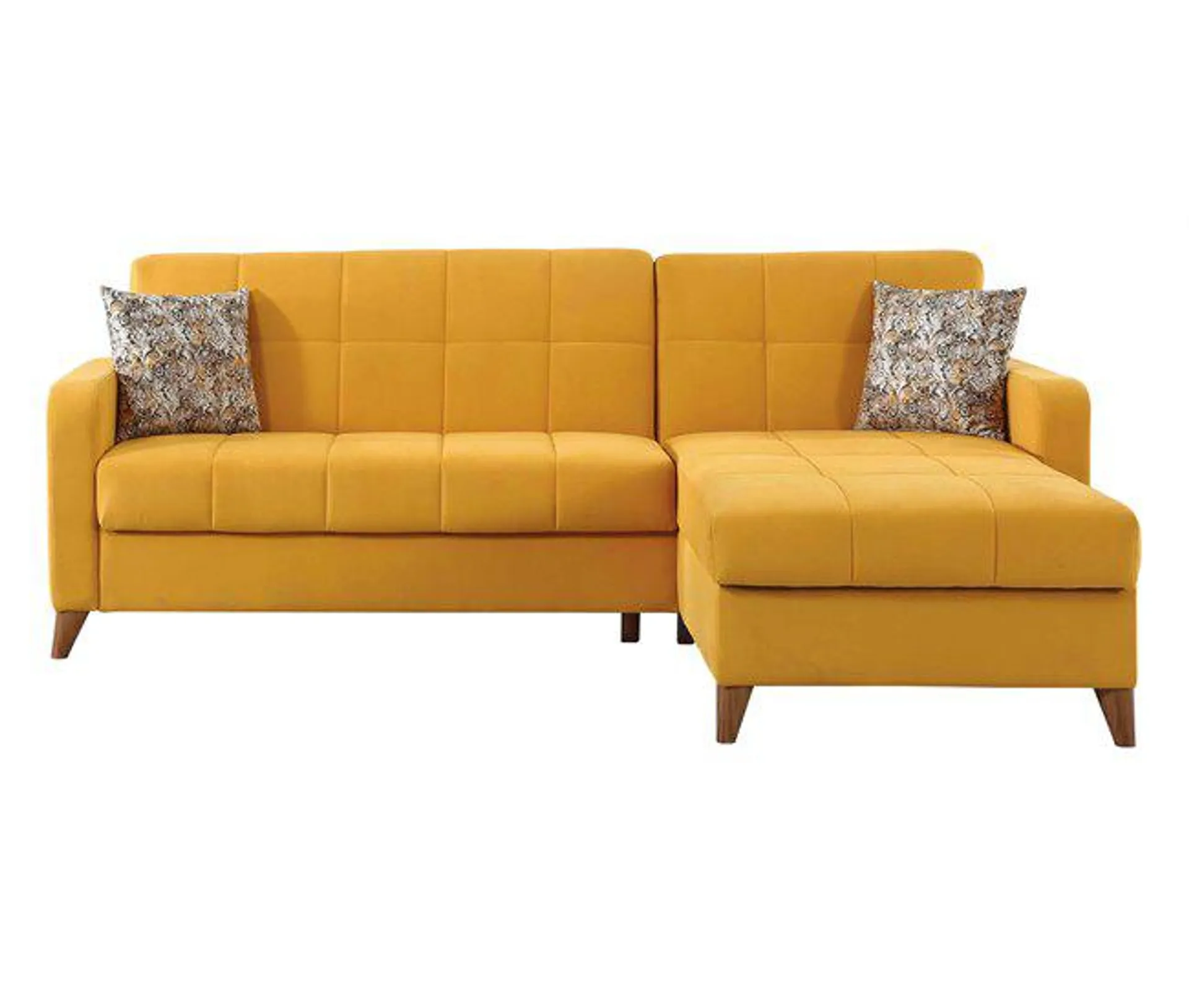 Chaise longue convertible en cama LIKA color amarillo