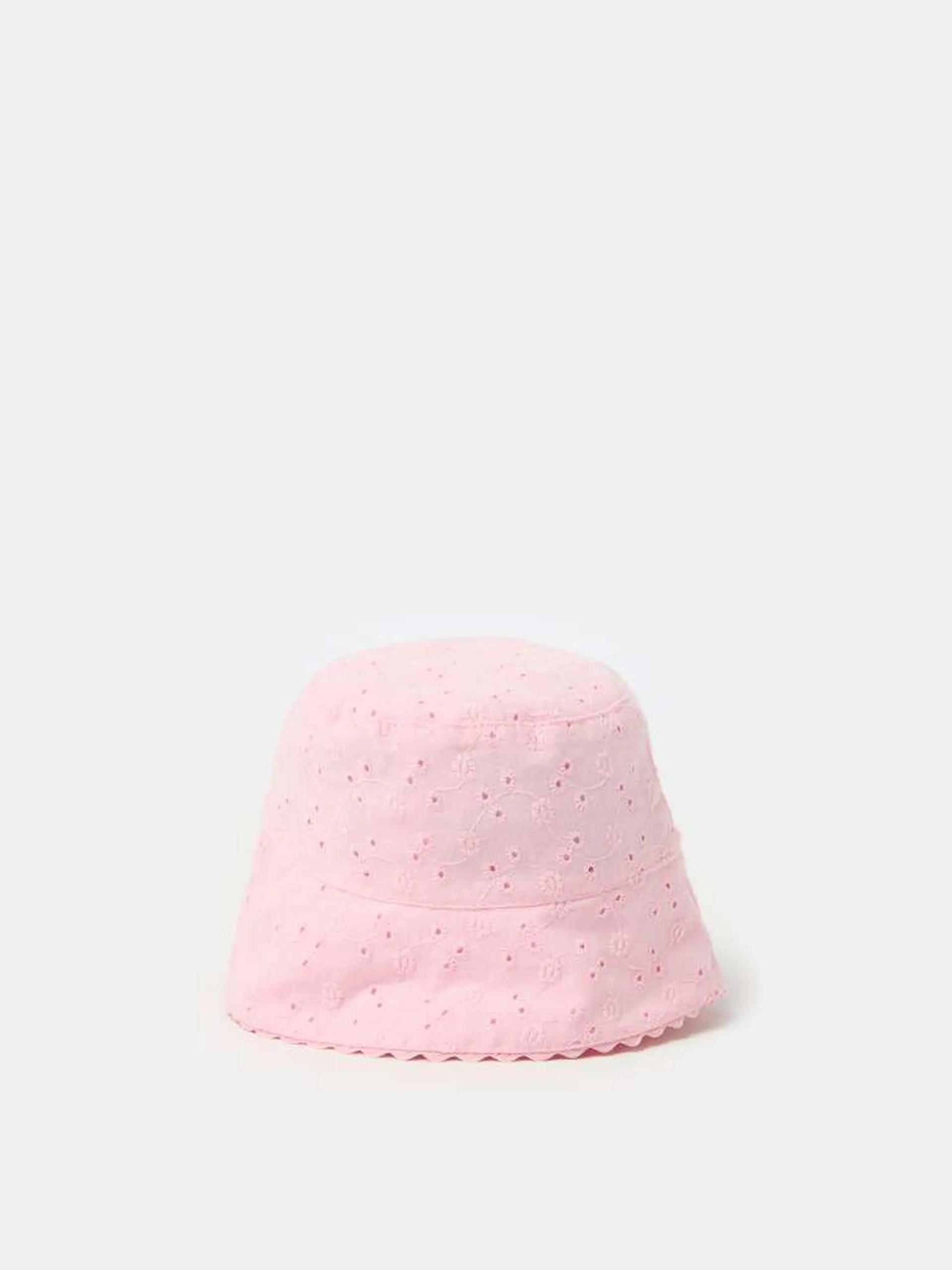 Sombrero cloche de bordado inglés Rosa