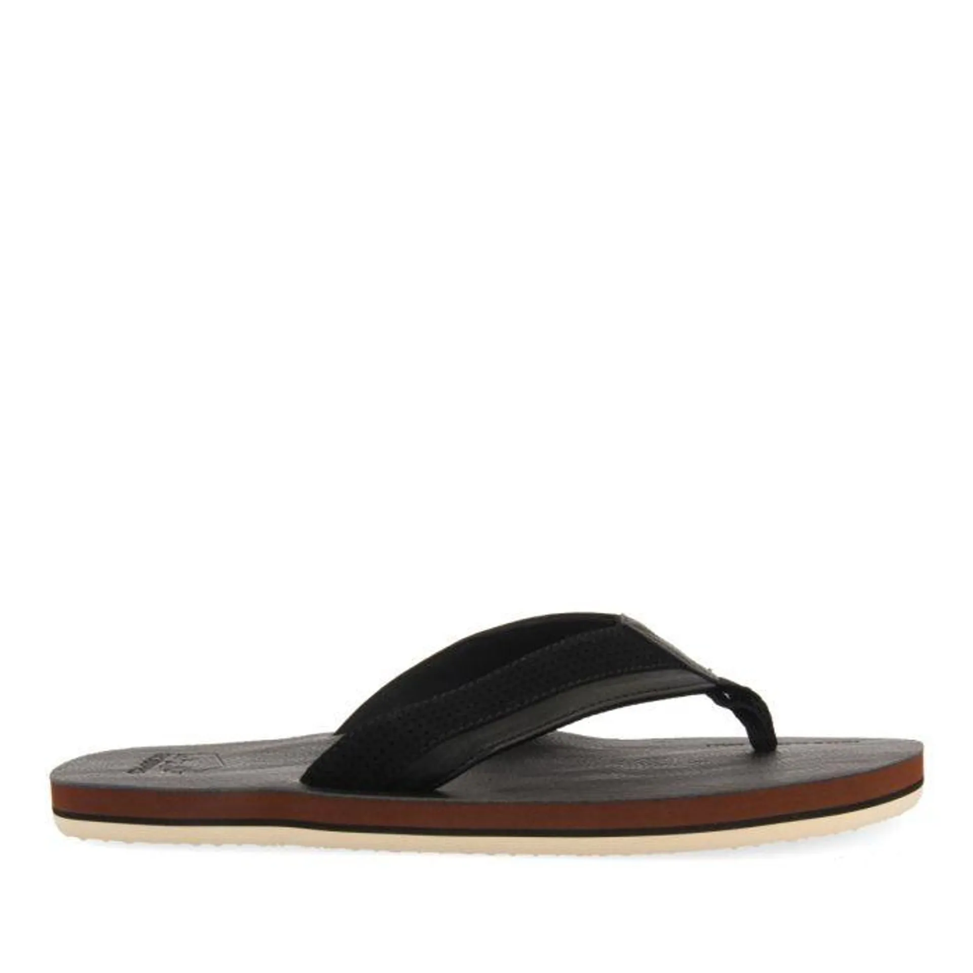BLACK FLIP-FLOPS WITH TWO-TONE CUT FOR MEN BRENT